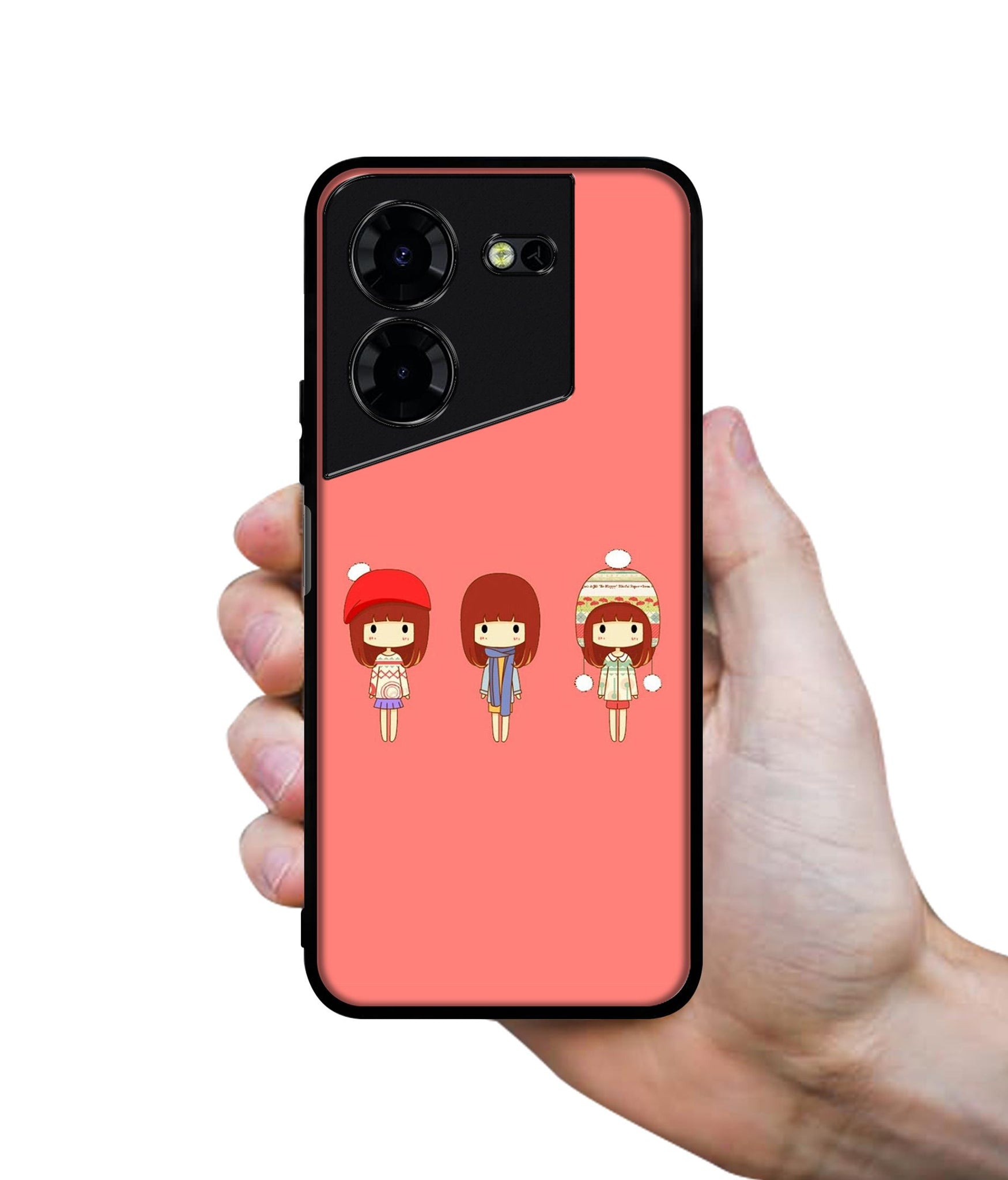 Cute Girls Design Designer 2D Printed Back Case Cover for Tecno Pova 5 4G / Pova 5 Pro 5G
