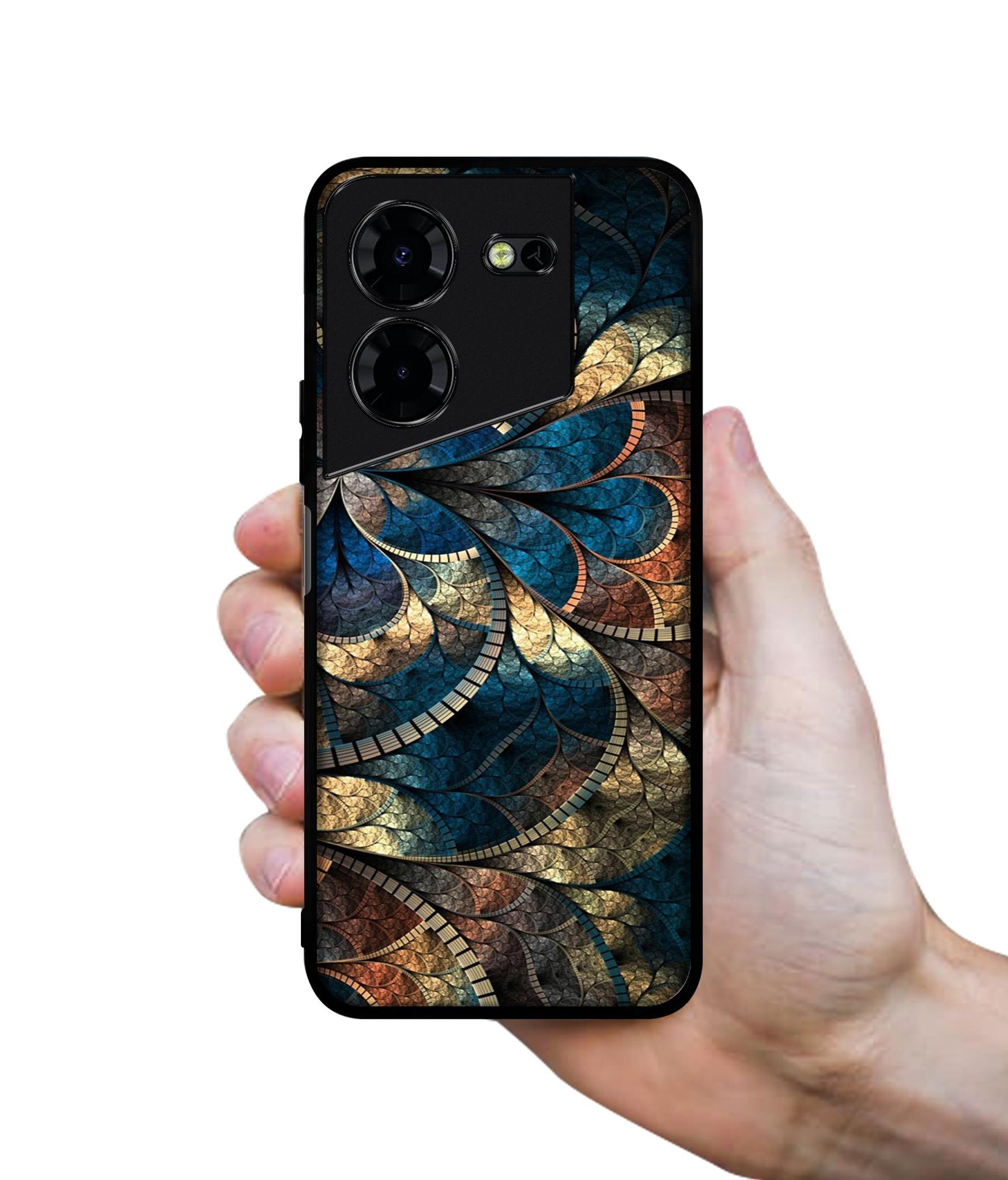 Fractional Pattern Design Designer 2D Printed Back Case Cover for Tecno Pova 5 4G / Pova 5 Pro 5G