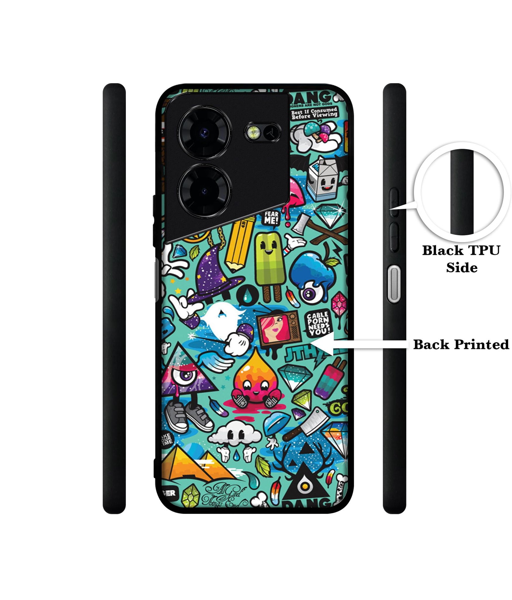 Crazy Design Designer 2D Printed Back Case Cover for Tecno Pova 5 4G / Pova 5 Pro 5G