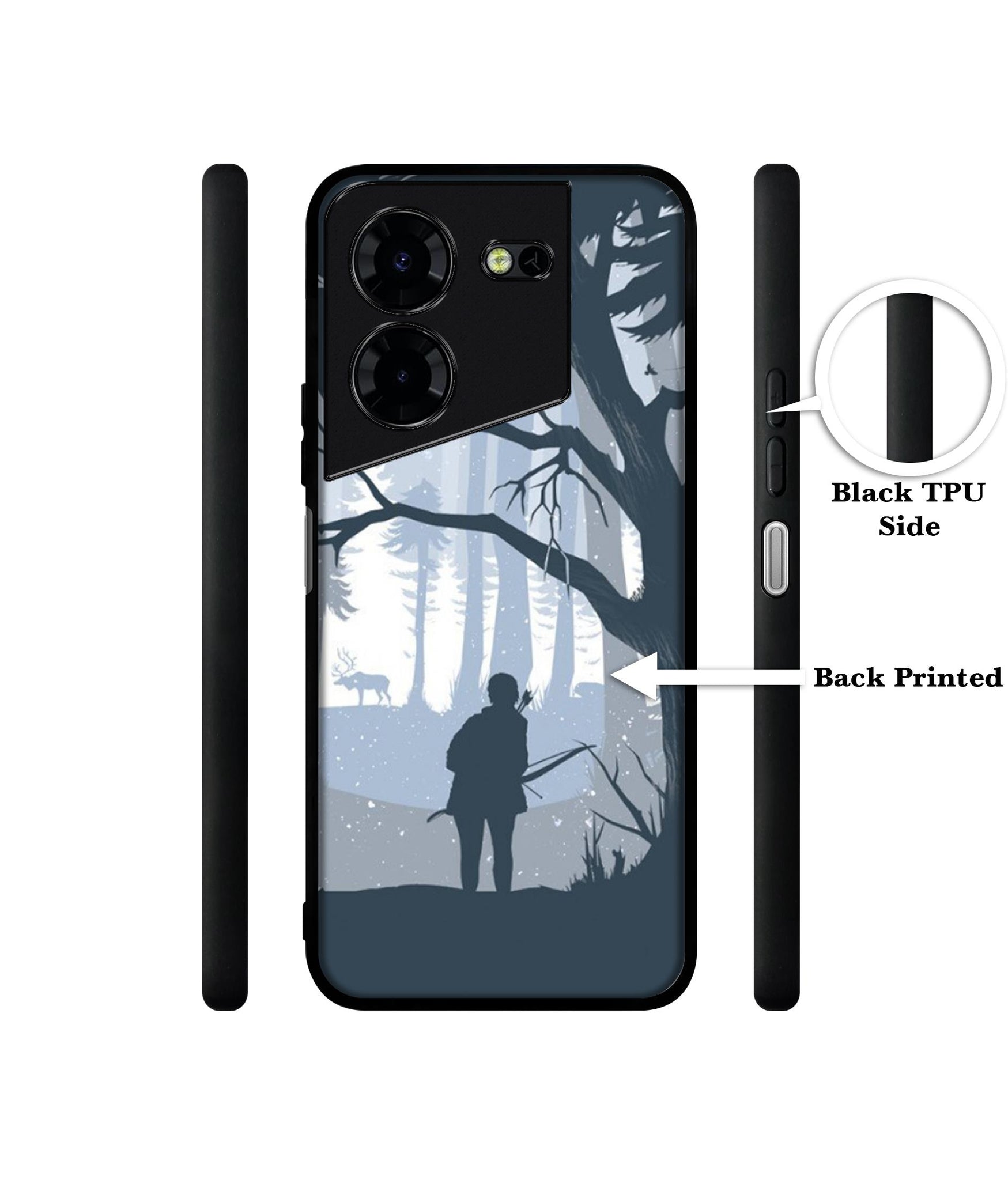 Hunter Design Designer 2D Printed Back Case Cover for Tecno Pova 5 4G / Pova 5 Pro 5G