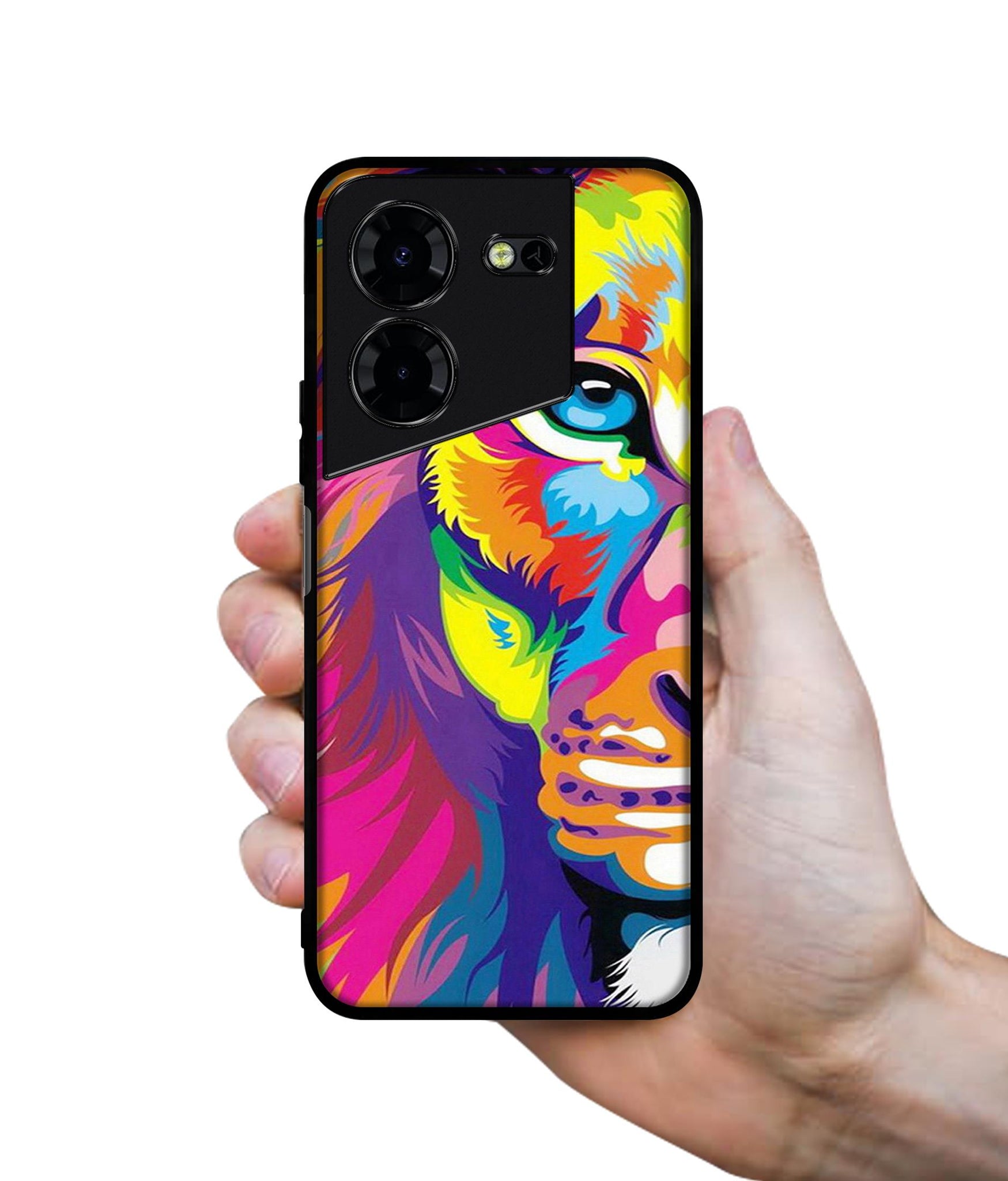 Lion Design Designer 2D Printed Back Case Cover for Tecno Pova 5 4G / Pova 5 Pro 5G