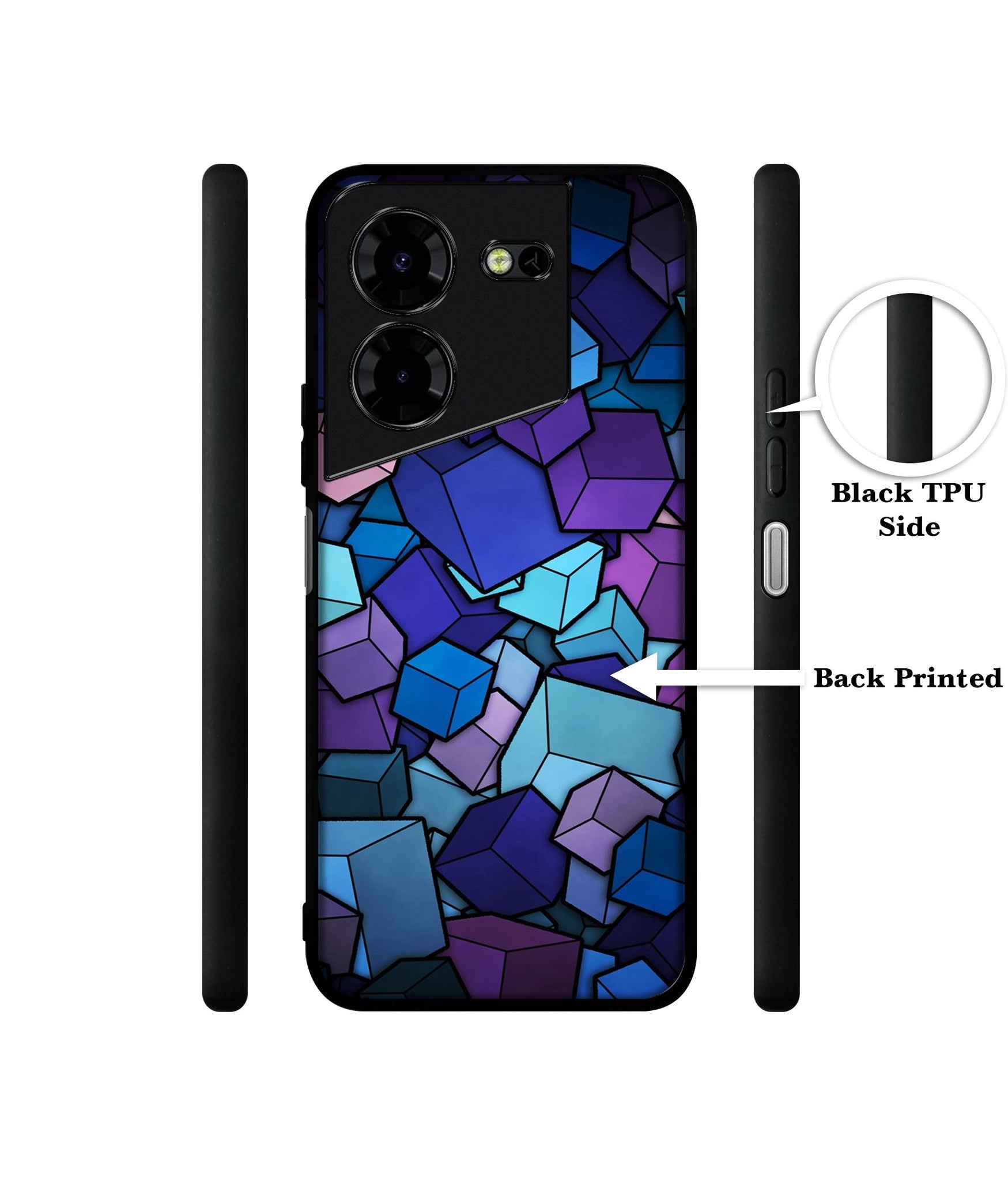 Color Box Design Designer 2D Printed Back Case Cover for Tecno Pova 5 4G / Pova 5 Pro 5G