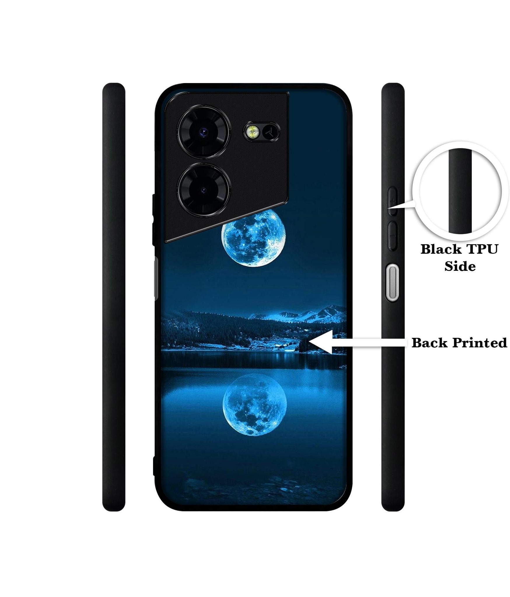 Moon Pattern Print Design Designer 2D Printed Back Case Cover for Tecno Pova 5 4G / Pova 5 Pro 5G