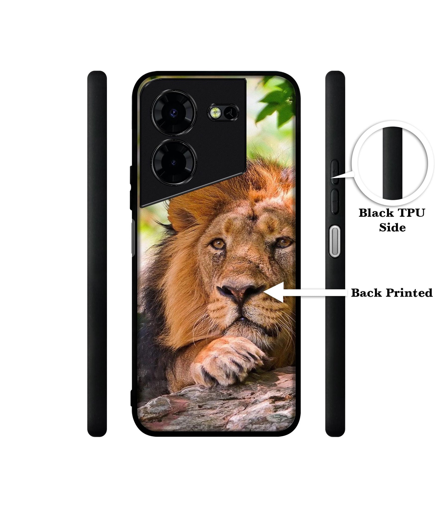 Tiger Pattern Print Design Designer 2D Printed Back Case Cover for Tecno Pova 5 4G / Pova 5 Pro 5G