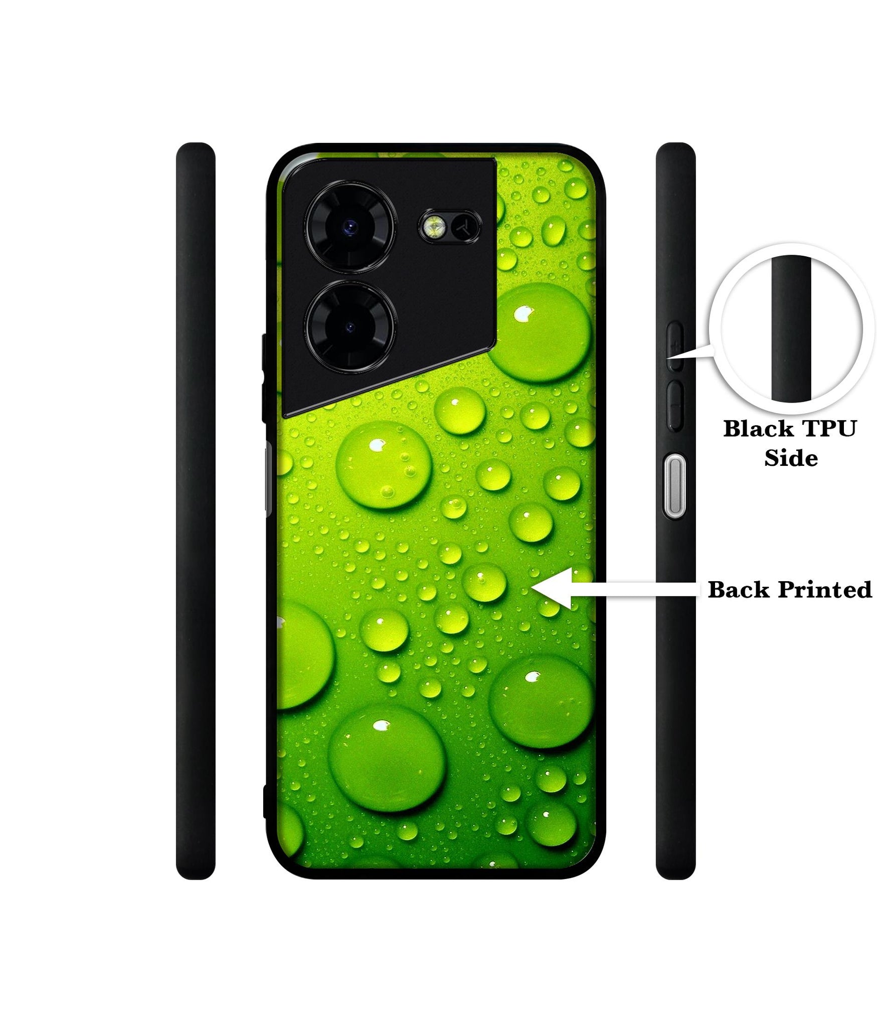 Green Bubbles Design Designer 2D Printed Back Case Cover for Tecno Pova 5 4G / Pova 5 Pro 5G