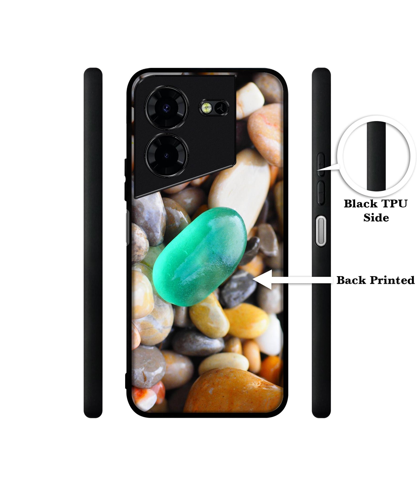 Sea Stones Design Designer 2D Printed Back Case Cover for Tecno Pova 5 4G / Pova 5 Pro 5G