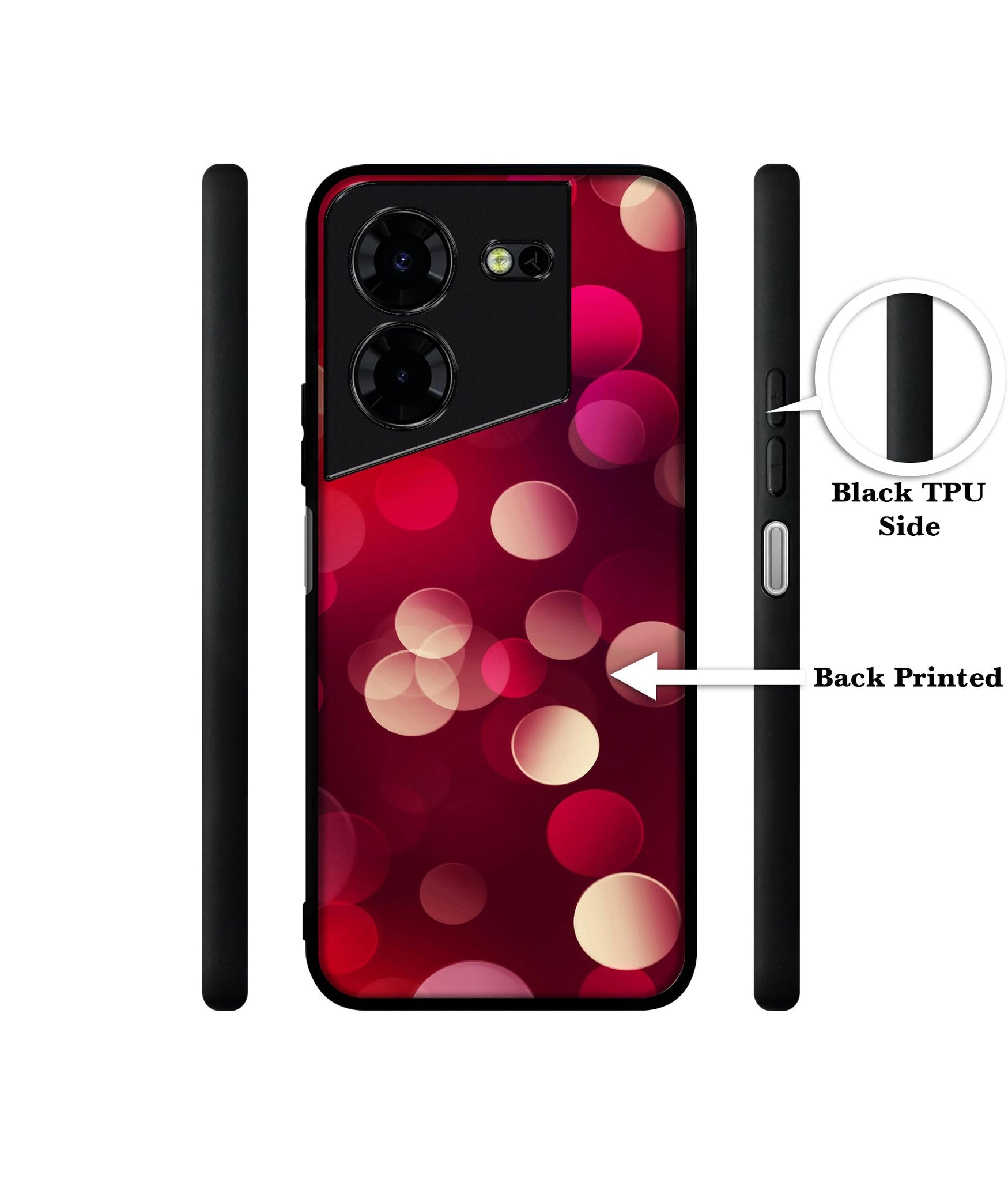 3D Circles Design Designer 2D Printed Back Case Cover for Tecno Pova 5 4G / Pova 5 Pro 5G