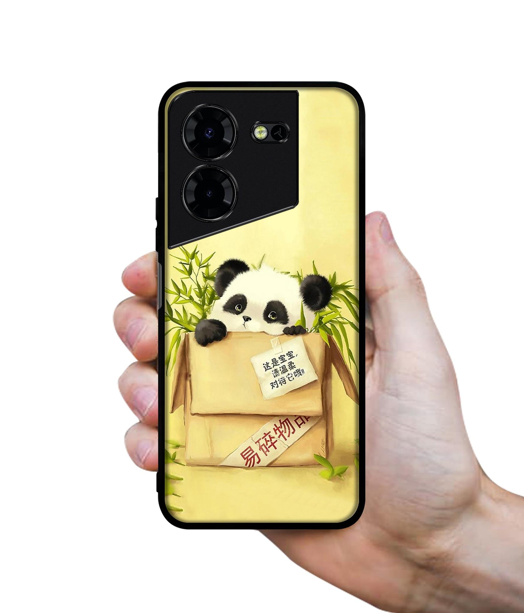 Panda In Box Design Designer 2D Printed Back Case Cover for Tecno Pova 5 4G / Pova 5 Pro 5G