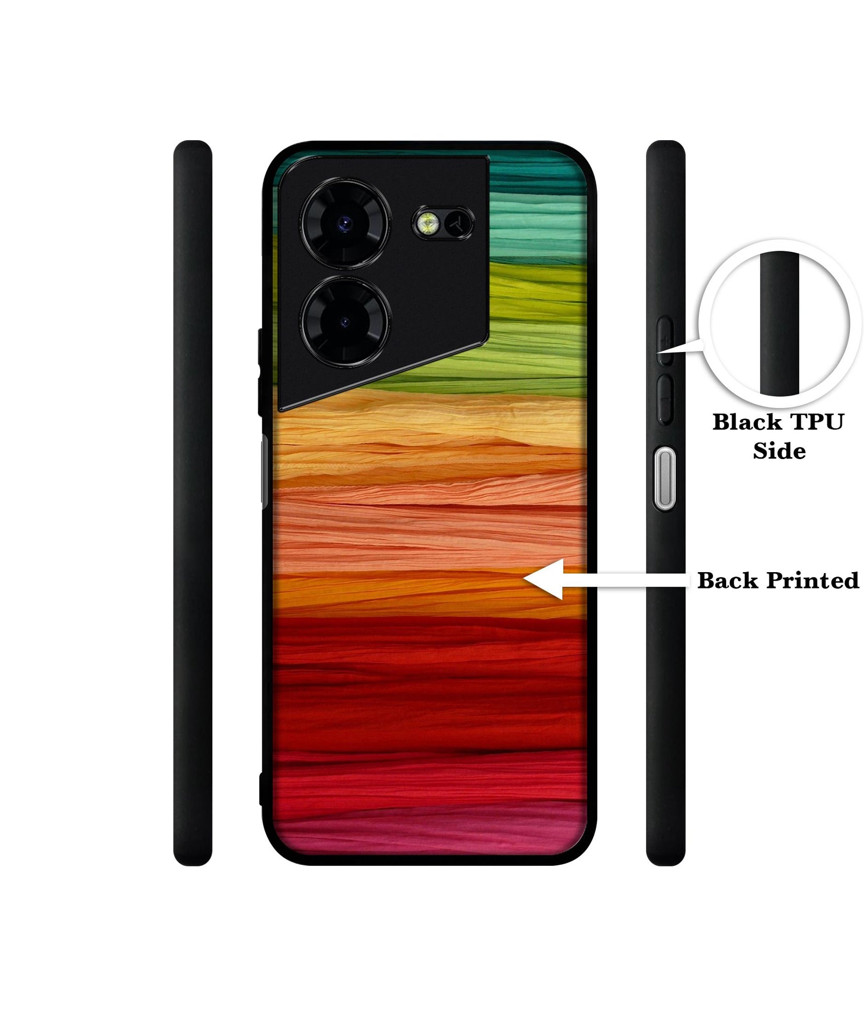 Colorful Thread Design Designer 2D Printed Back Case Cover for Tecno Pova 5 4G / Pova 5 Pro 5G