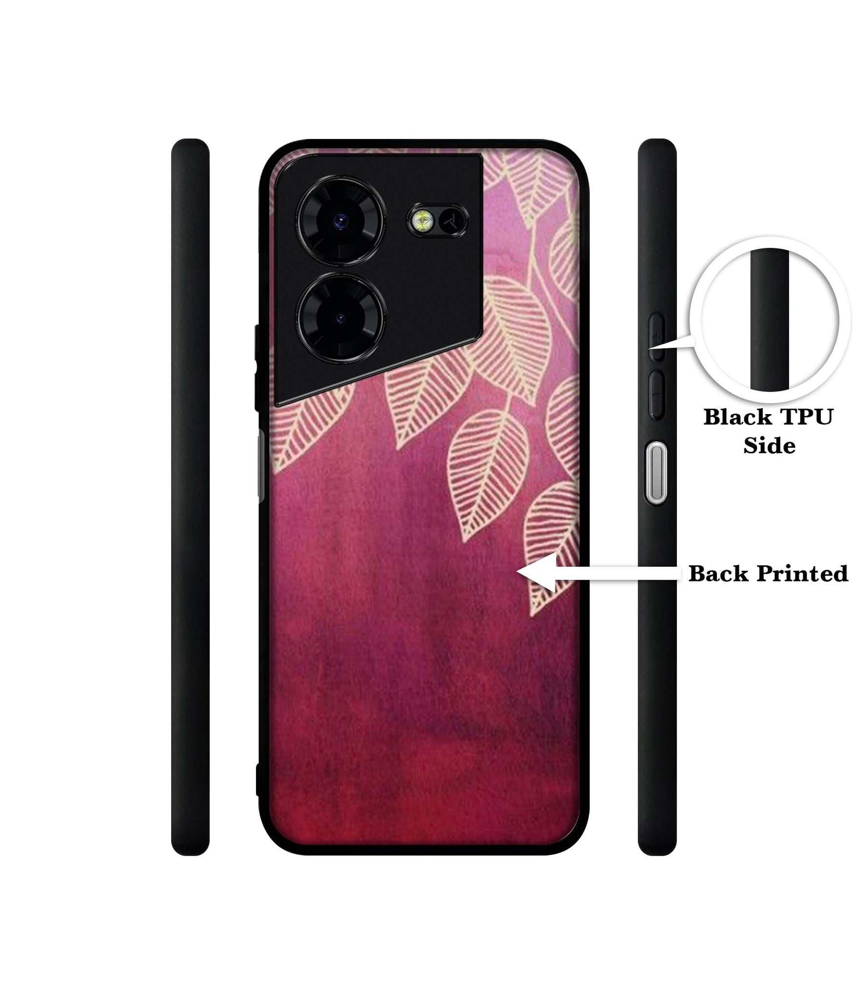 Leaf Pattern Design Designer 2D Printed Back Case Cover for Tecno Pova 5 4G / Pova 5 Pro 5G