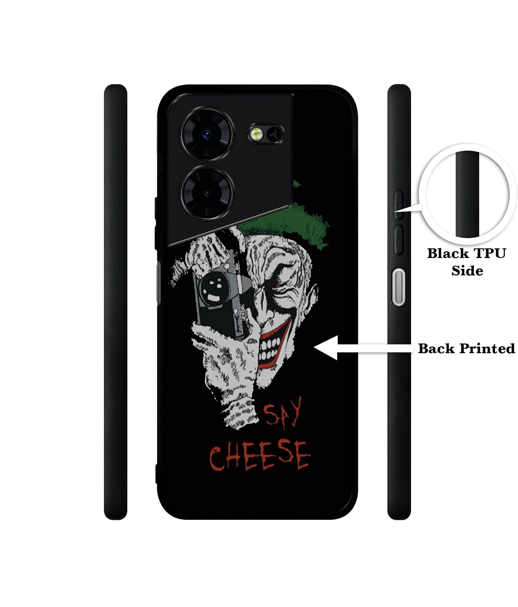 Joker Say Cheese Design Designer 2D Printed Back Case Cover for Tecno Pova 5 4G / Pova 5 Pro 5G