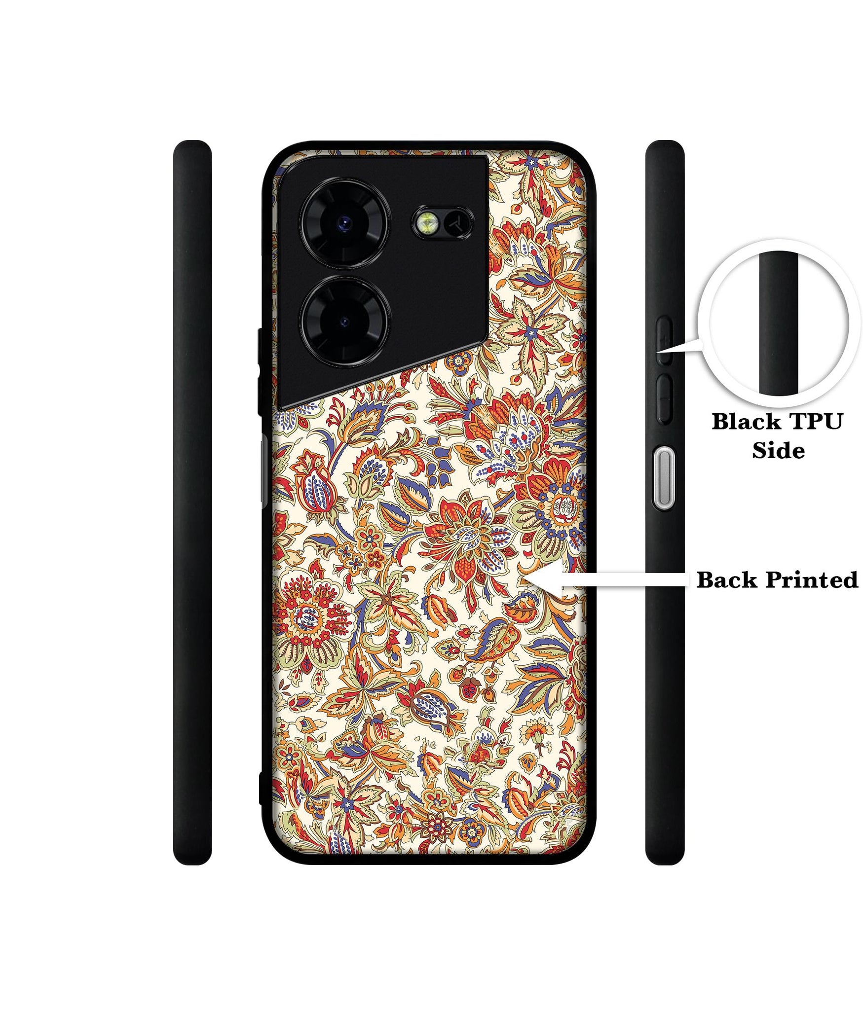 Floral Design Designer 2D Printed Back Case Cover for Tecno Pova 5 4G / Pova 5 Pro 5G
