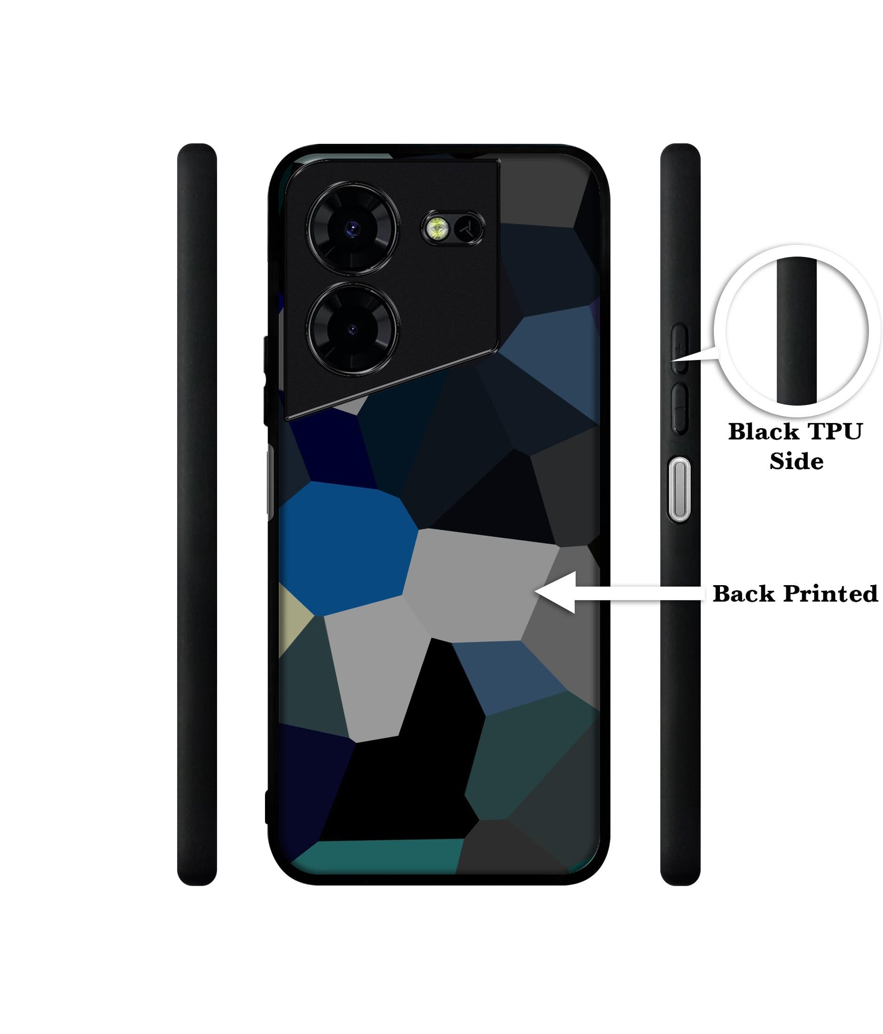 Mathematical Shape Design Designer 2D Printed Back Case Cover for Tecno Pova 5 4G / Pova 5 Pro 5G