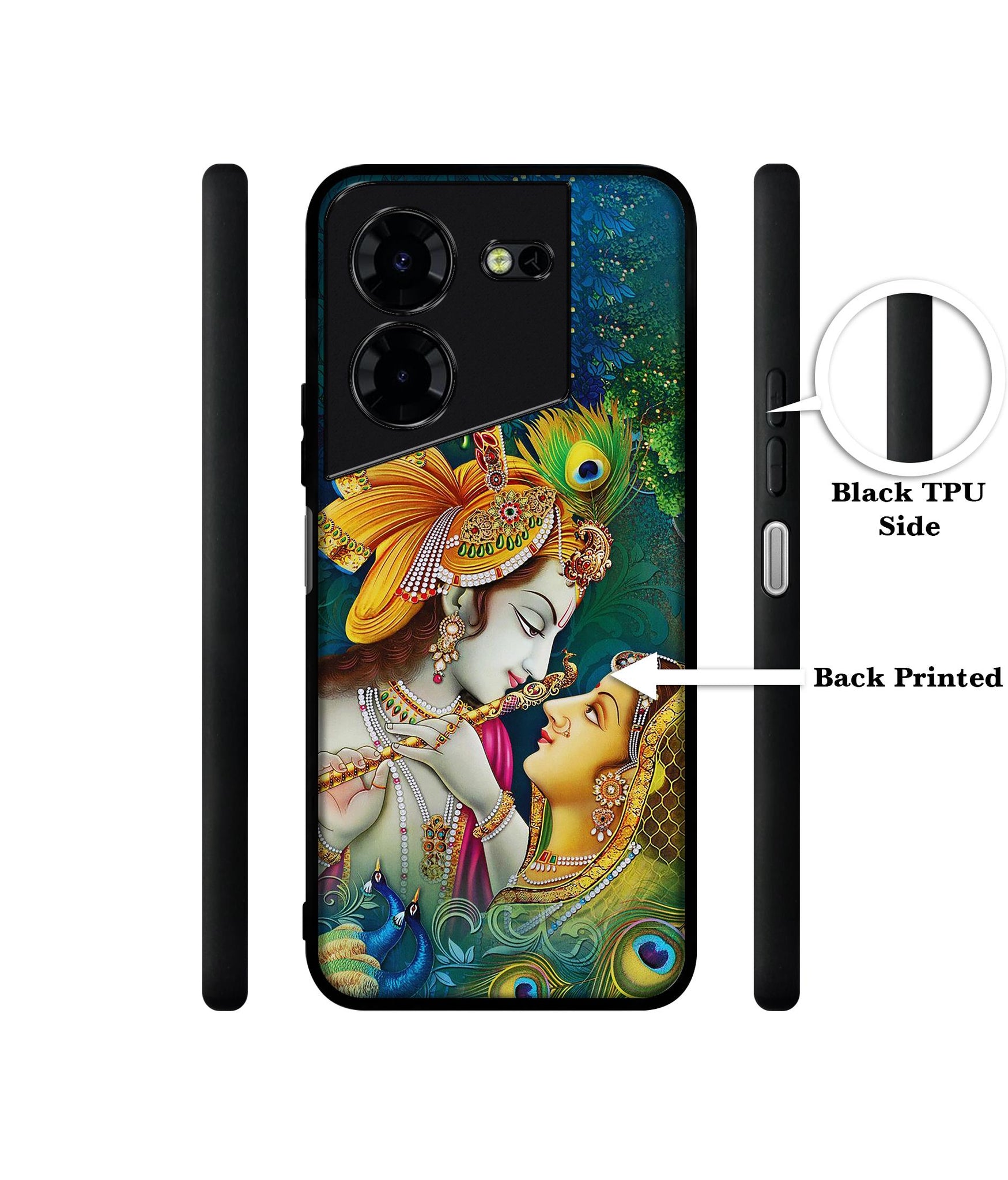 Radha Kishan Love Design Designer 2D Printed Back Case Cover for Tecno Pova 5 4G / Pova 5 Pro 5G
