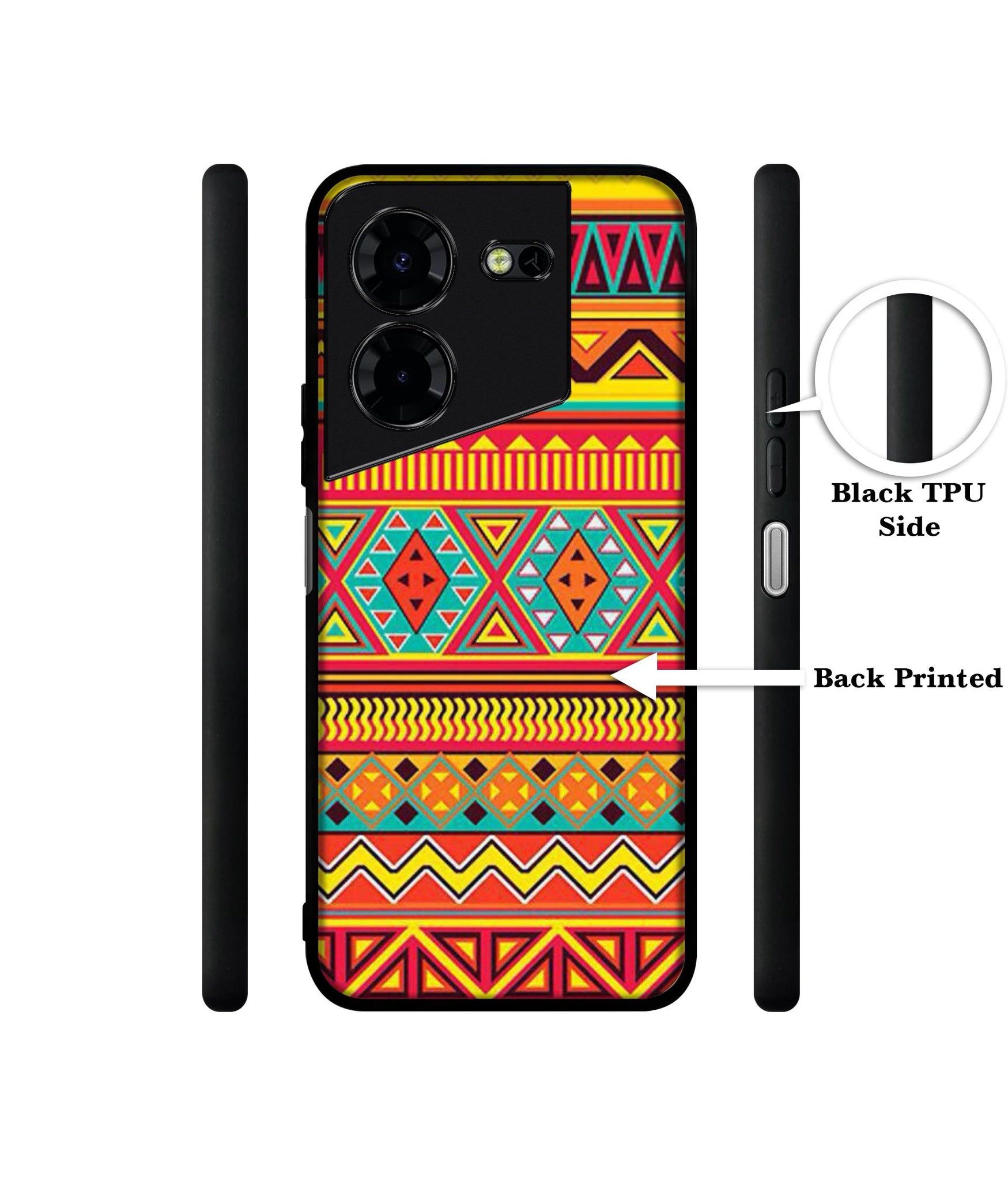 Artistic Rangoli Design Designer 2D Printed Back Case Cover for Tecno Pova 5 4G / Pova 5 Pro 5G