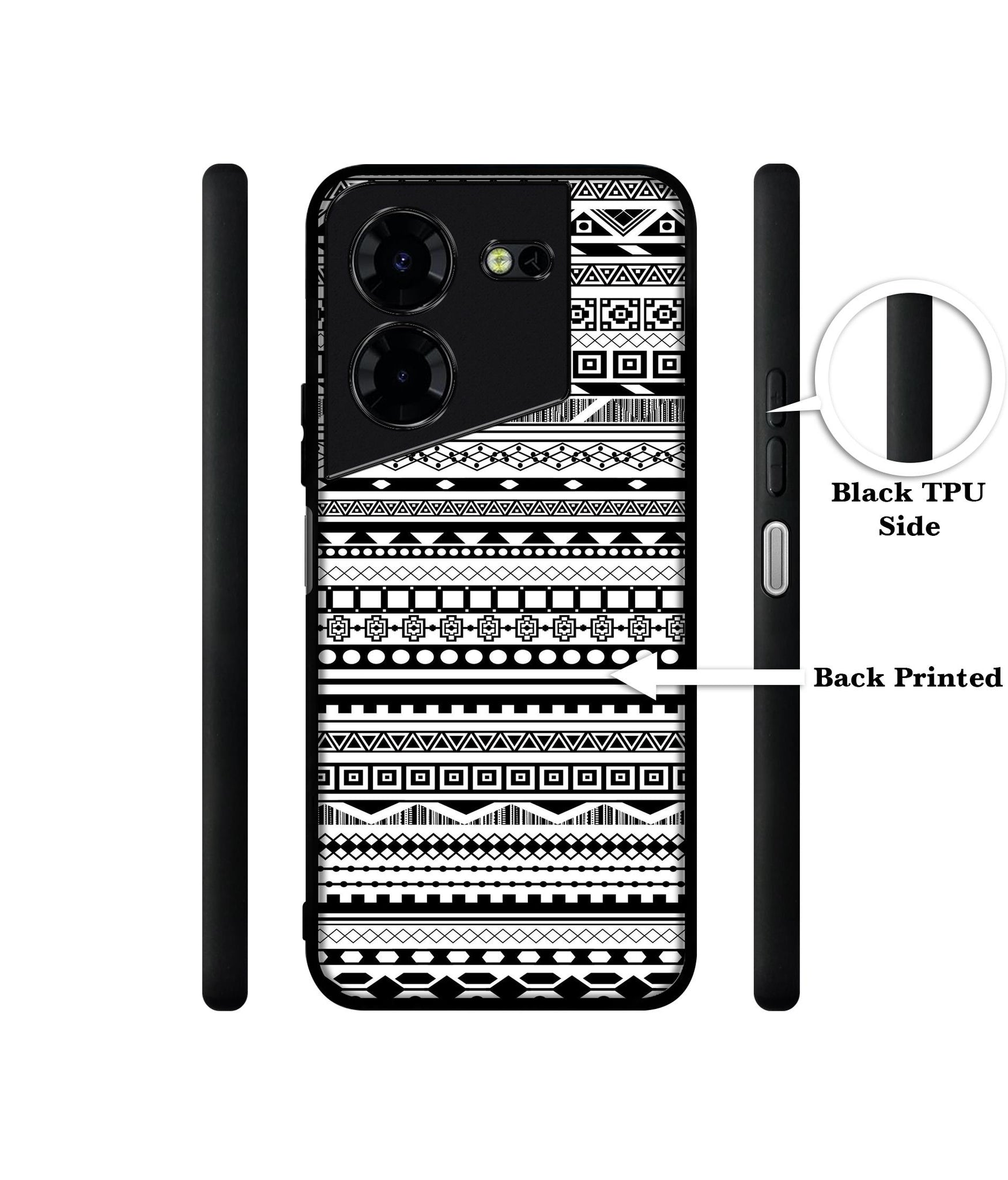 Black & White Patterns Design Designer 2D Printed Back Case Cover for Tecno Pova 5 4G / Pova 5 Pro 5G