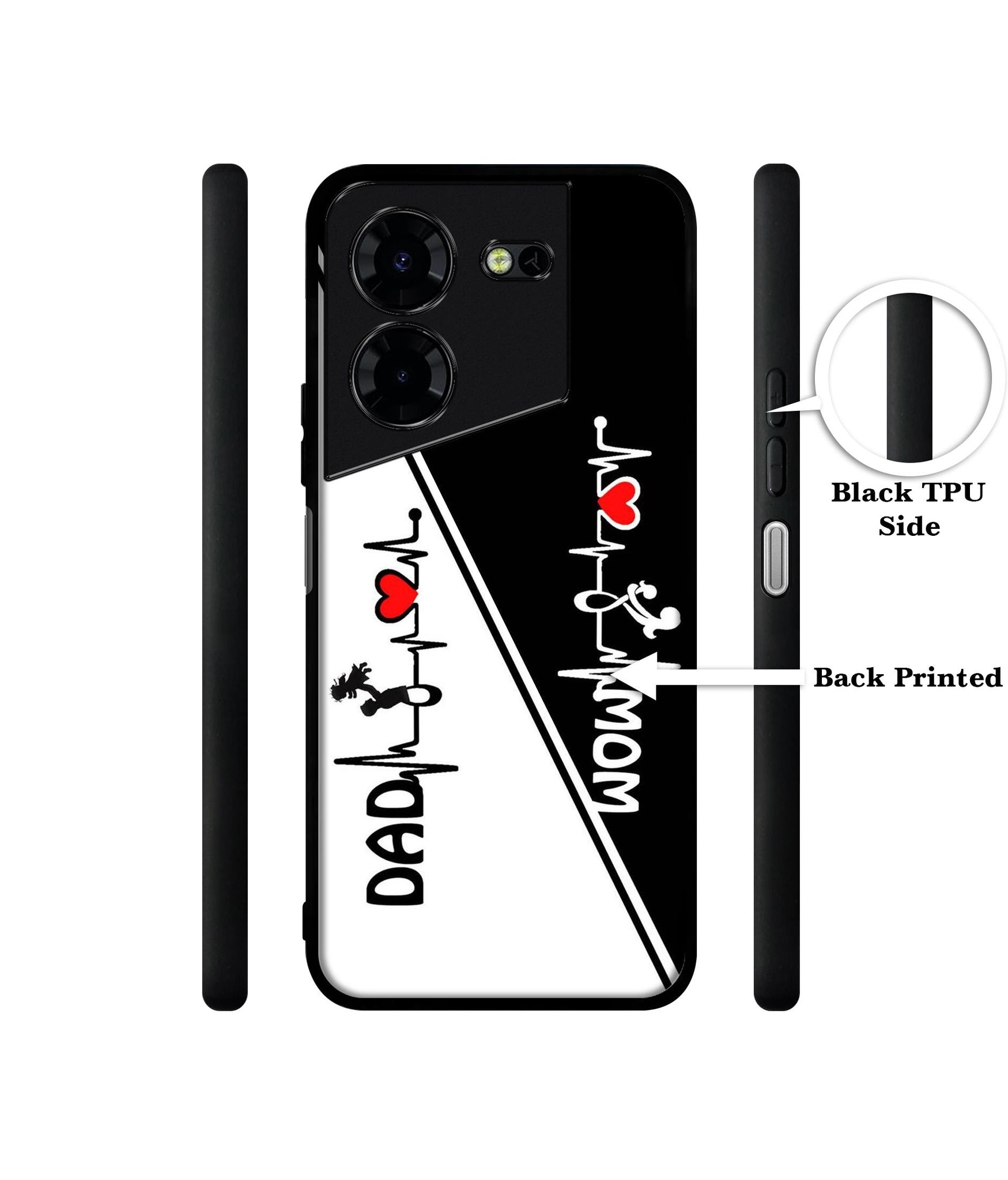 Mom and Dad Lover Design Designer 2D Printed Back Case Cover for Tecno Pova 5 4G / Pova 5 Pro 5G