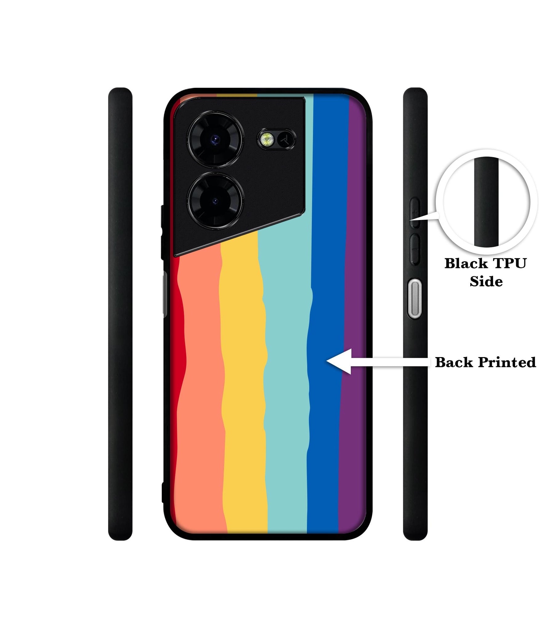 Rainbow Design Designer 2D Printed Back Case Cover for Tecno Pova 5 4G / Pova 5 Pro 5G