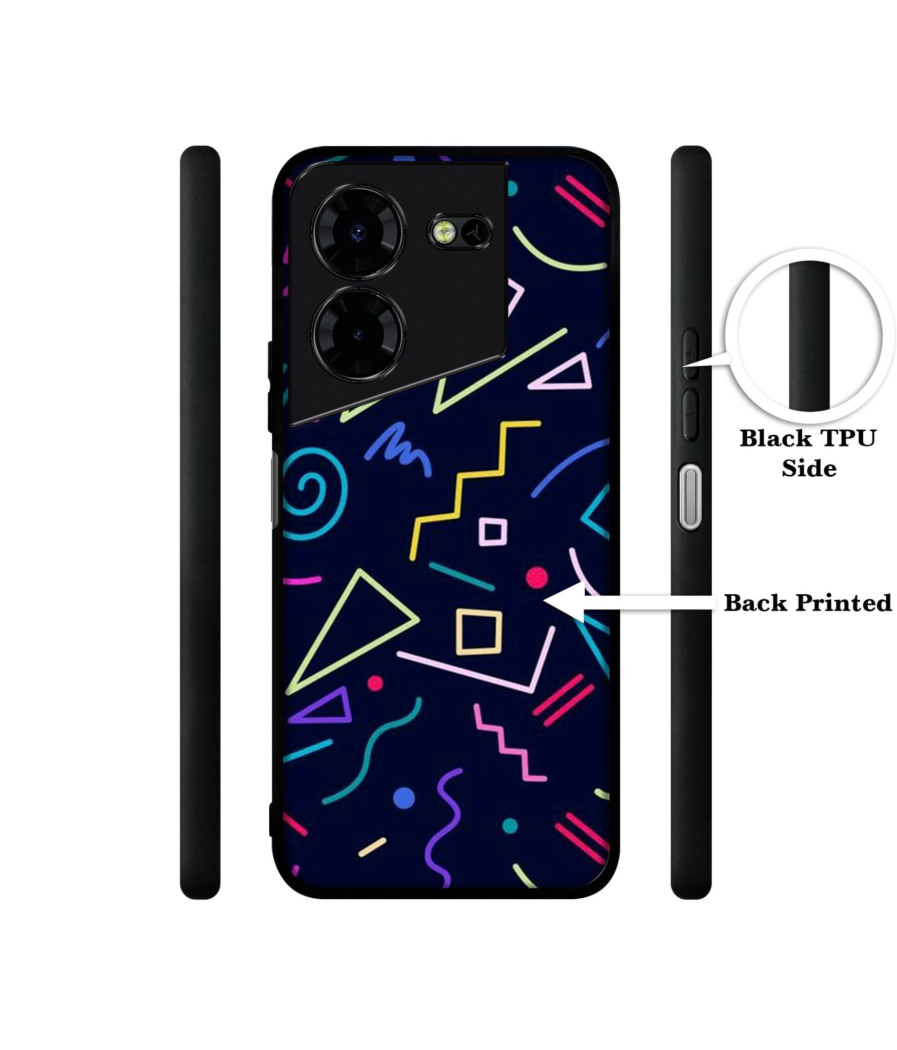 Retro Abstract Design Designer 2D Printed Back Case Cover for Tecno Pova 5 4G / Pova 5 Pro 5G