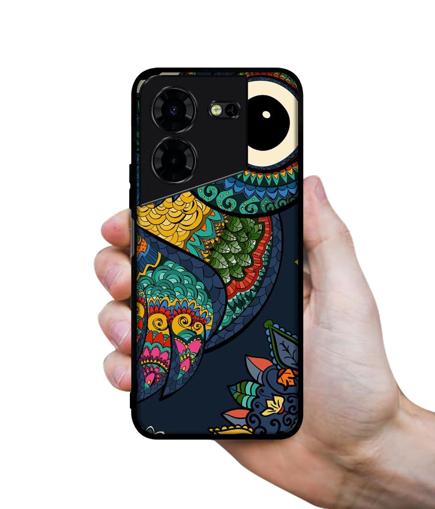 Owl Illustration Design Designer 2D Printed Back Case Cover for Tecno Pova 5 4G / Pova 5 Pro 5G