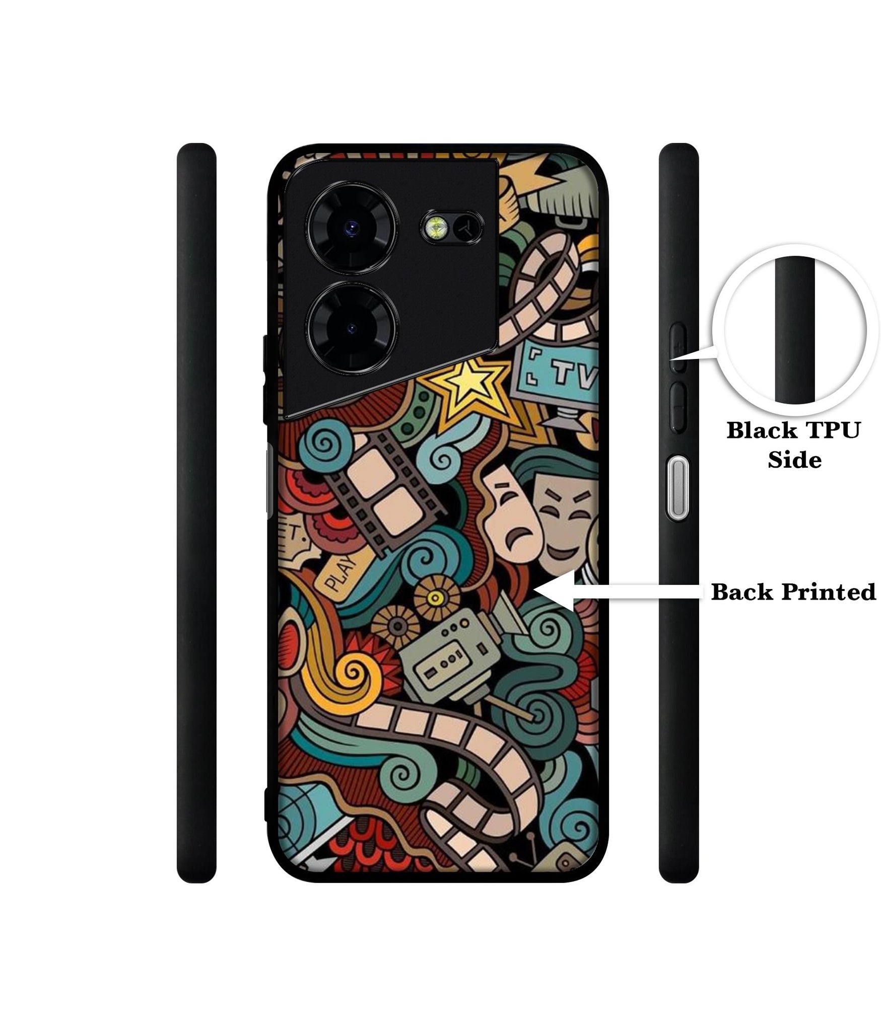 Movies Design Designer 2D Printed Back Case Cover for Tecno Pova 5 4G / Pova 5 Pro 5G