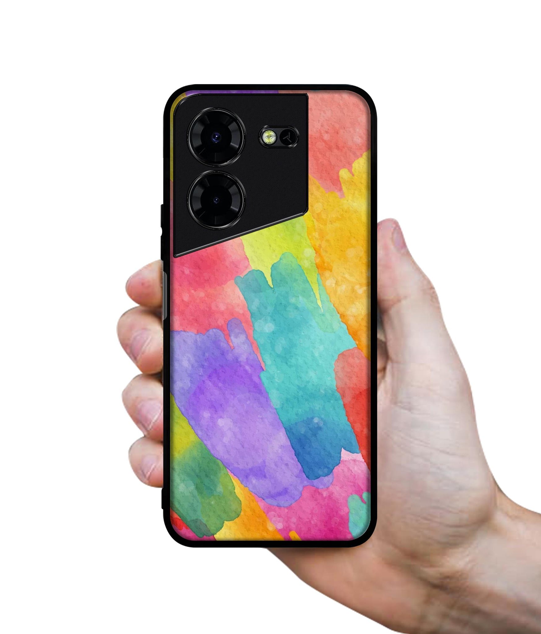 Water Paint Colorful Abstract Design Designer 2D Printed Back Case Cover for Tecno Pova 5 4G / Pova 5 Pro 5G