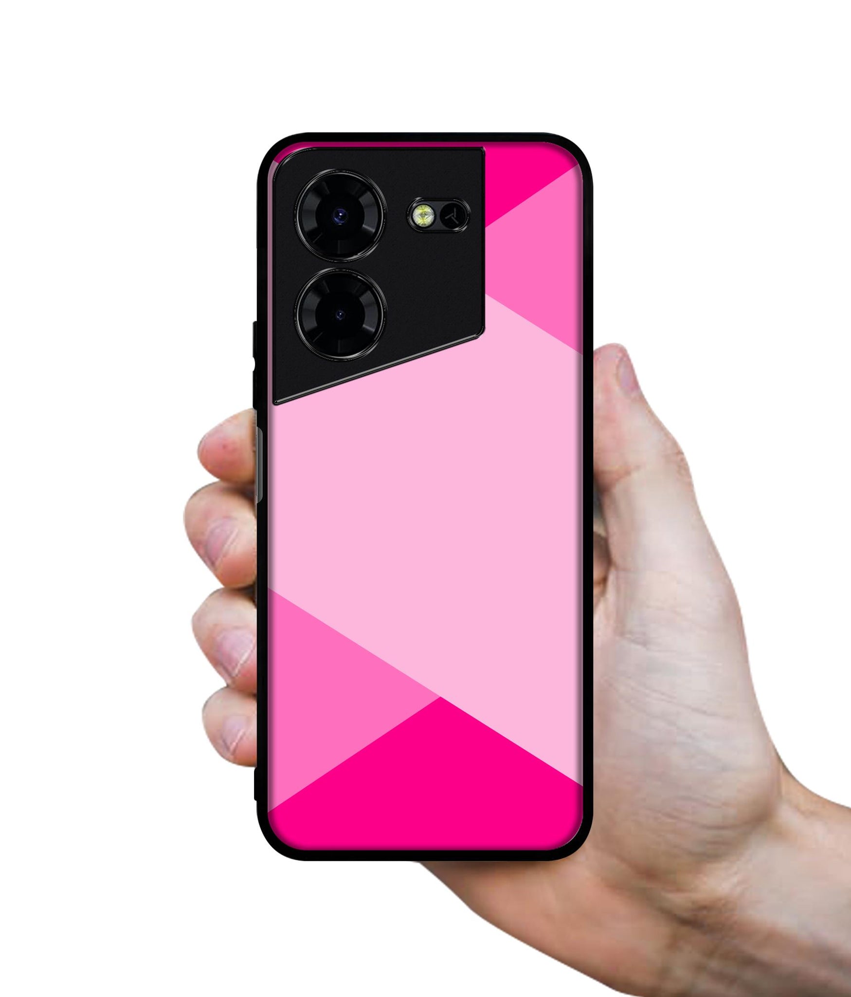 Pink Cross Vector Design Designer 2D Printed Back Case Cover for Tecno Pova 5 4G / Pova 5 Pro 5G