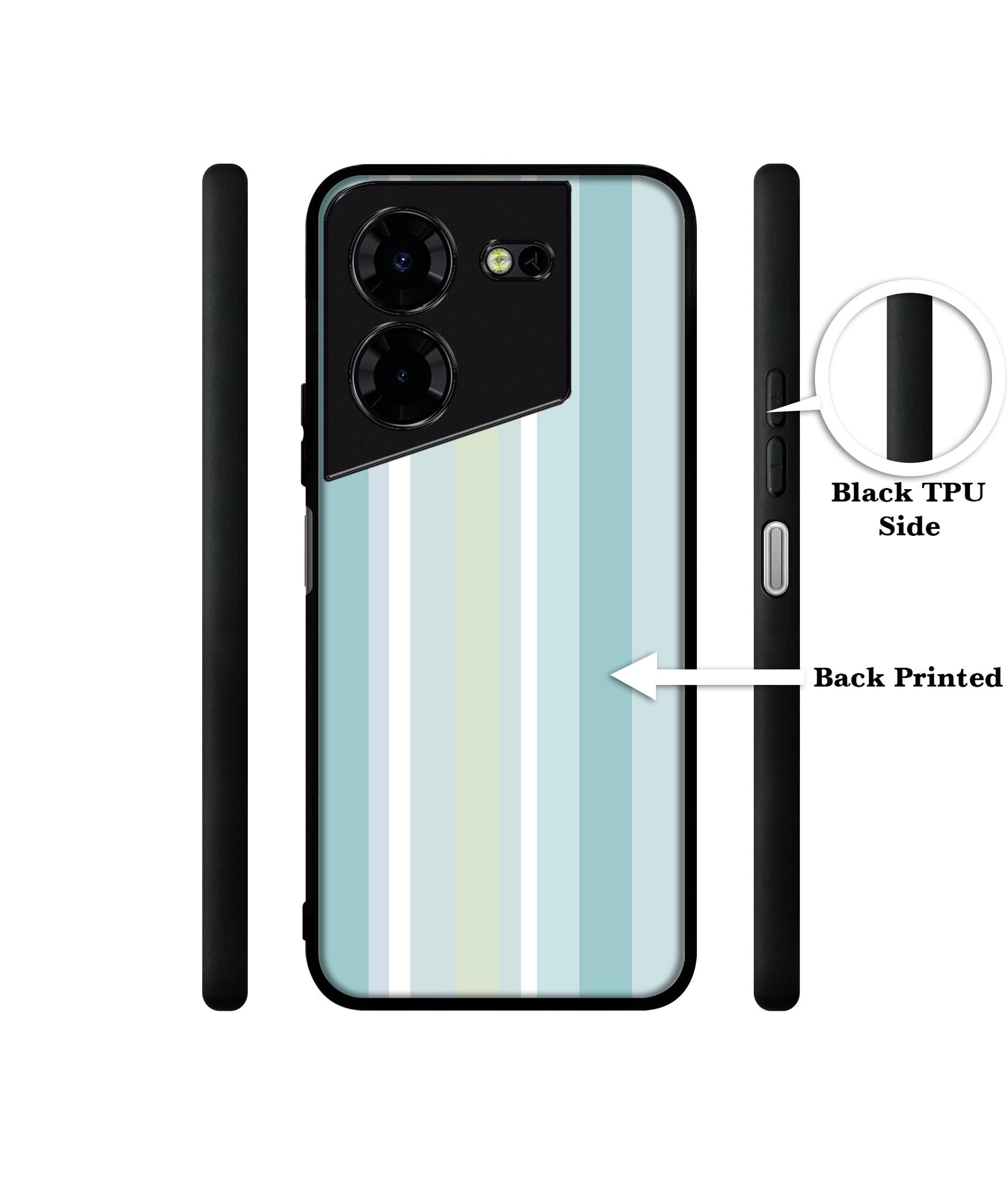 Light Green Stripes Design Designer 2D Printed Back Case Cover for Tecno Pova 5 4G / Pova 5 Pro 5G