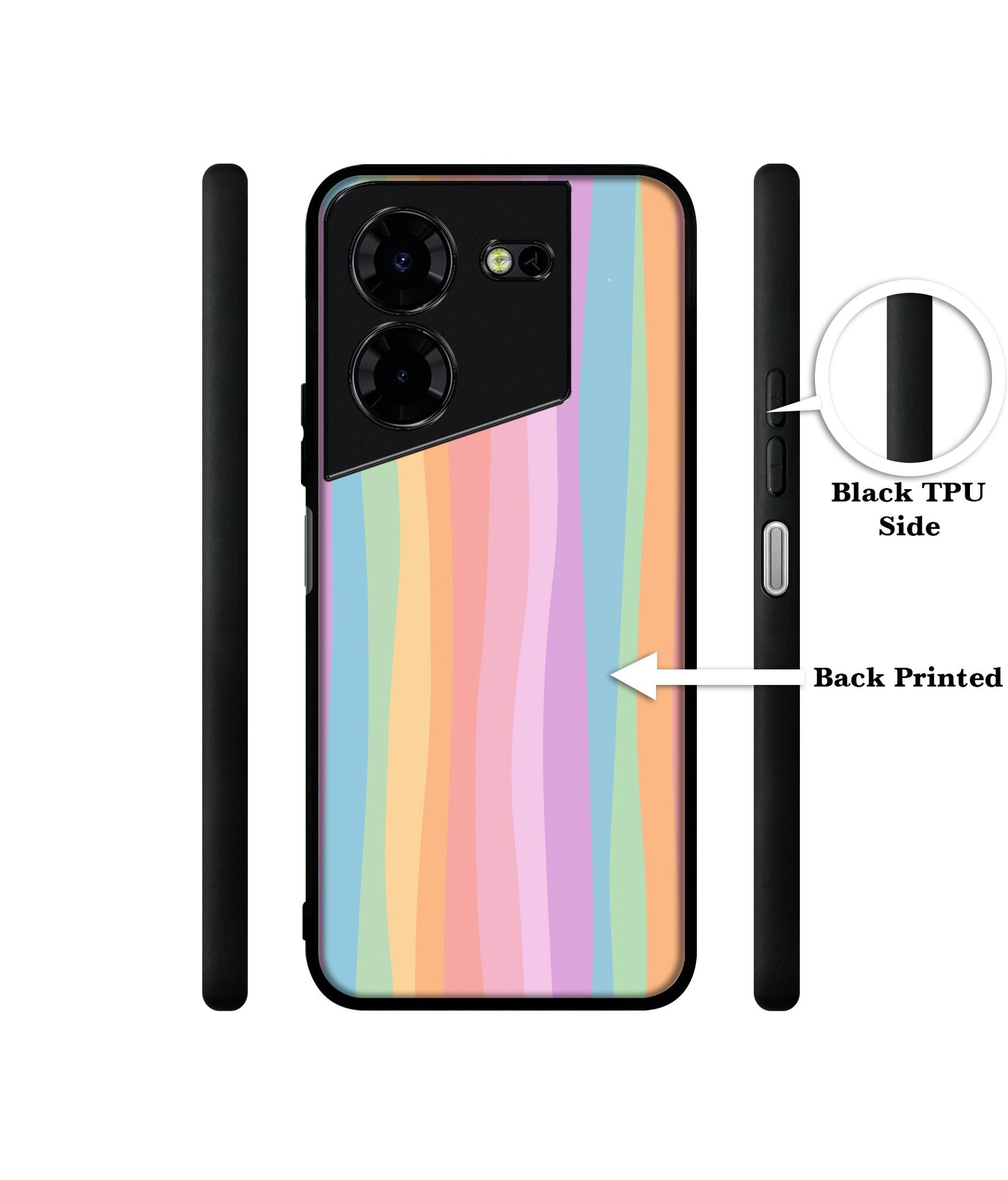 Cool Rainbow Design Designer 2D Printed Back Case Cover for Tecno Pova 5 4G / Pova 5 Pro 5G