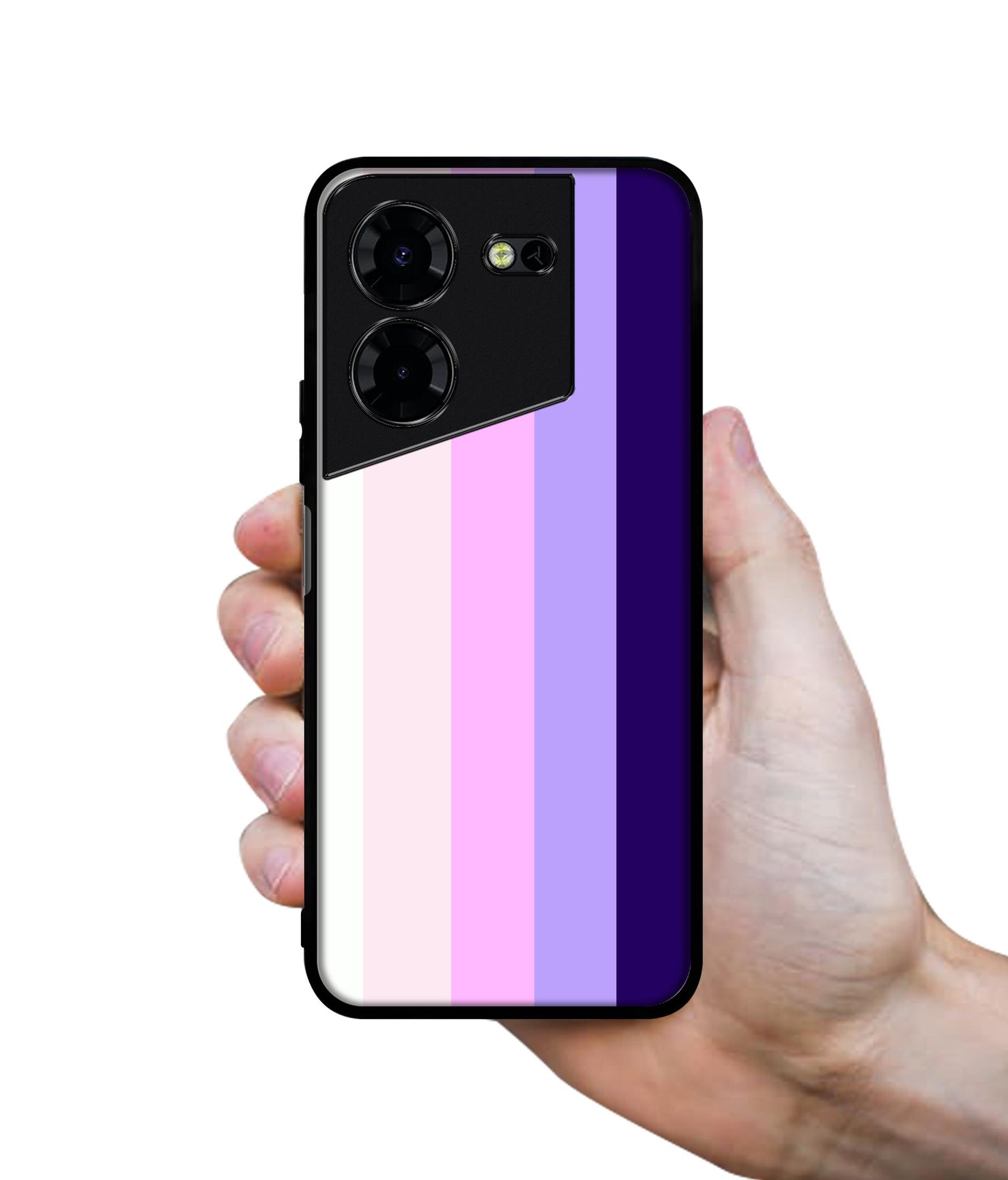 Pink and Purple Lines Design Designer 2D Printed Back Case Cover for Tecno Pova 5 4G / Pova 5 Pro 5G