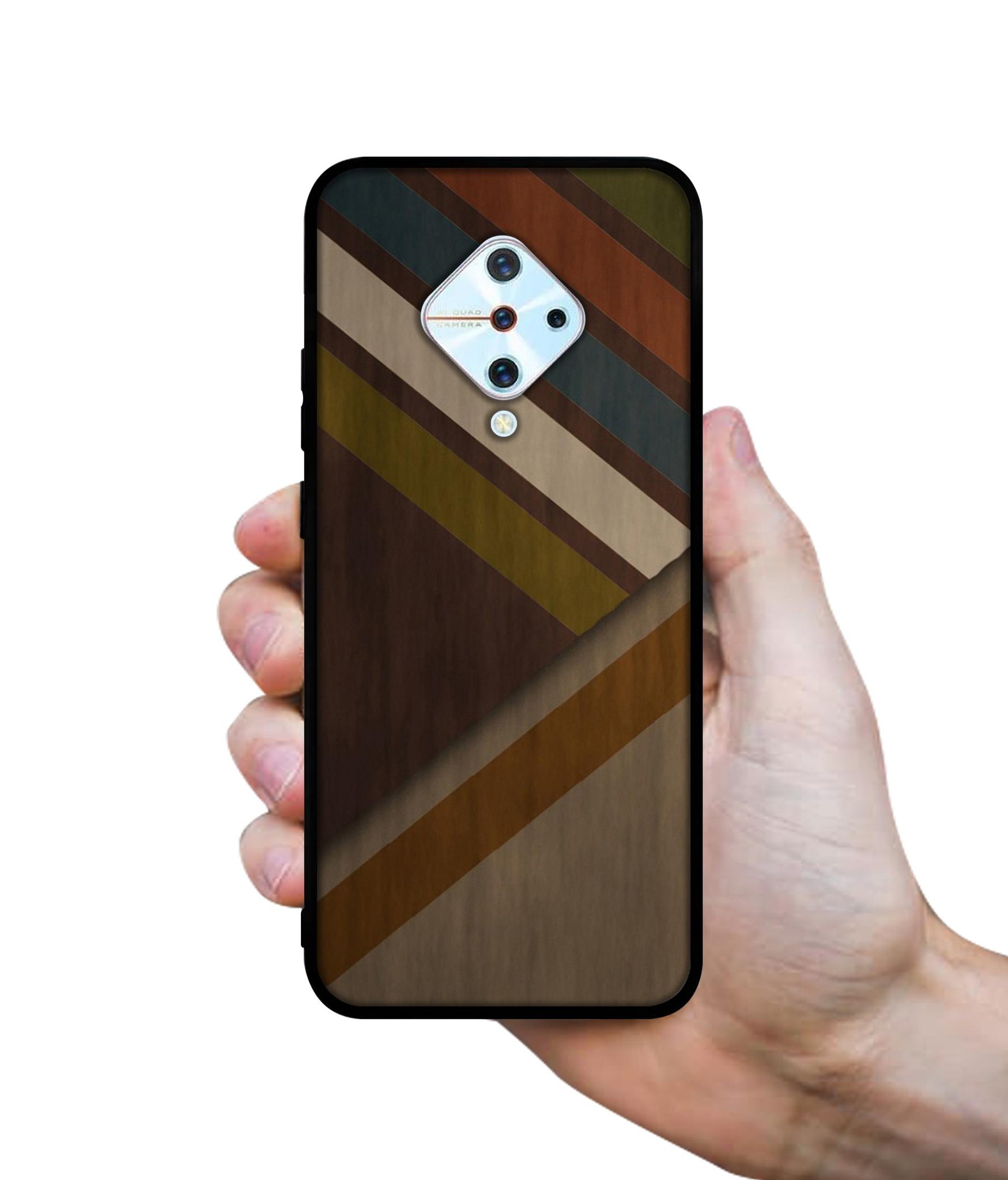 Colorful Wooden Pattern Design Designer 2D Printed Back Case Cover for Vivo S1 Pro 4G