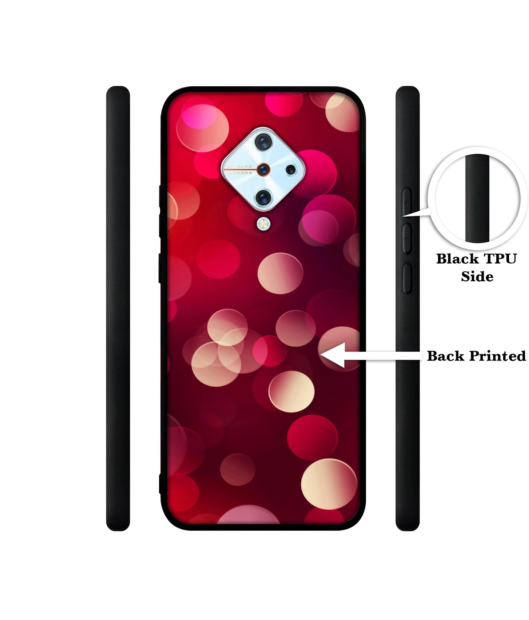 3D Circles Design Designer 2D Printed Back Case Cover for Vivo S1 Pro 4G