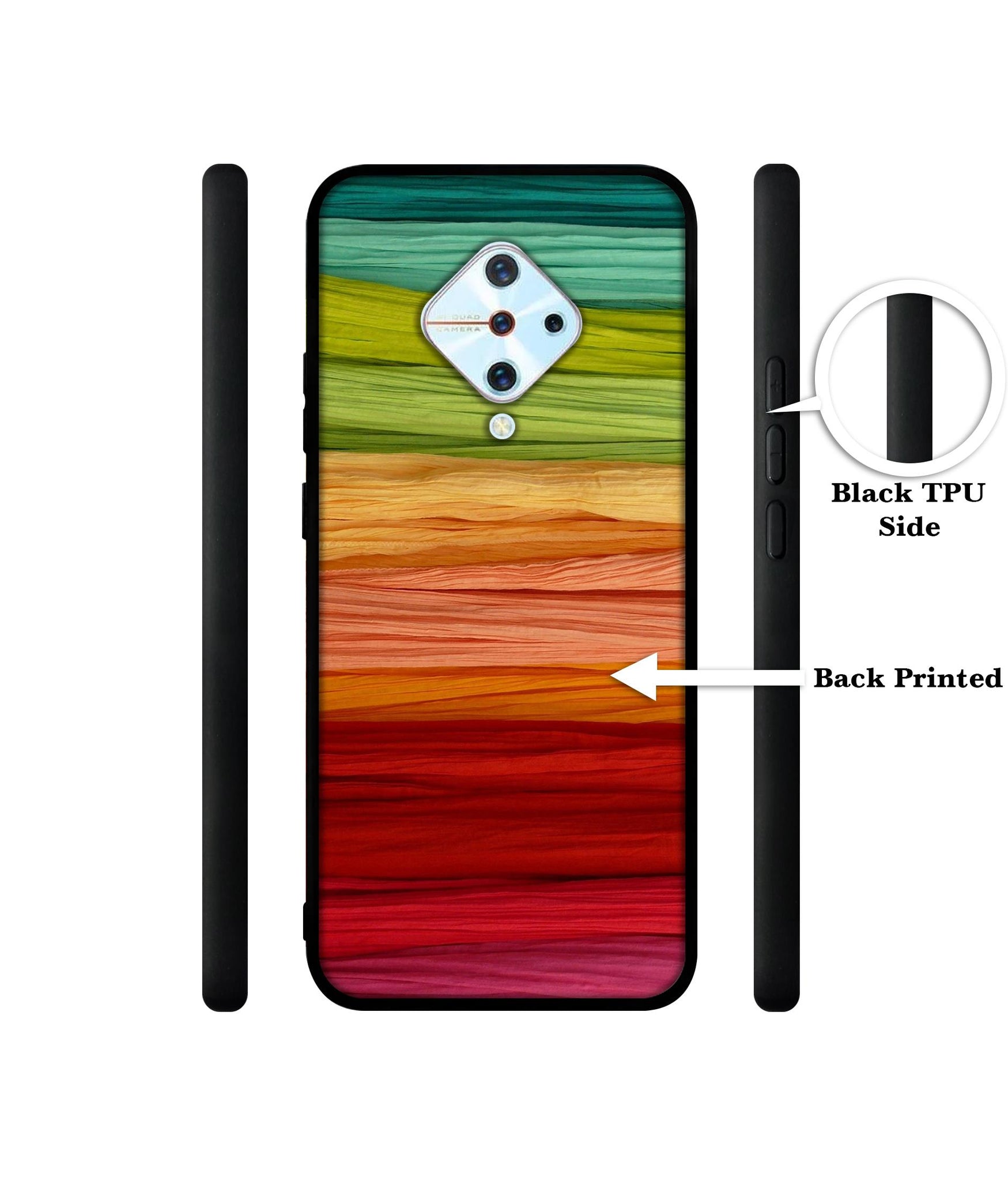 Colorful Thread Design Designer 2D Printed Back Case Cover for Vivo S1 Pro 4G