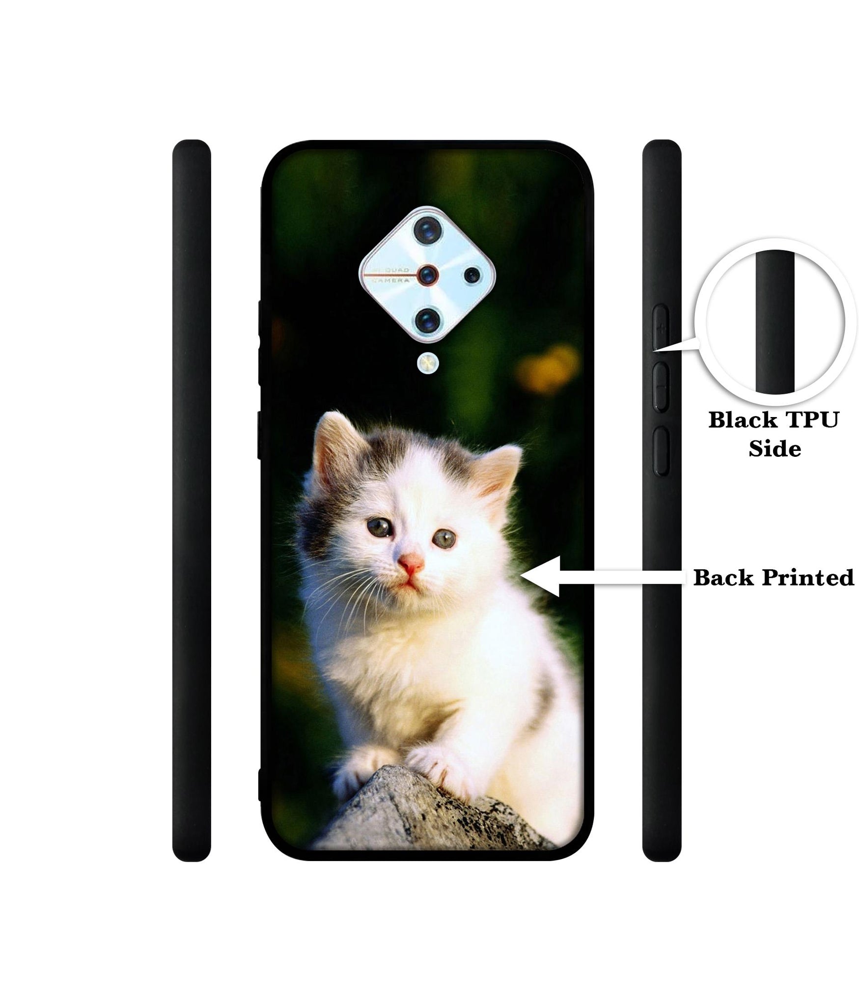 Sweet Cat Design Designer 2D Printed Back Case Cover for Vivo S1 Pro 4G