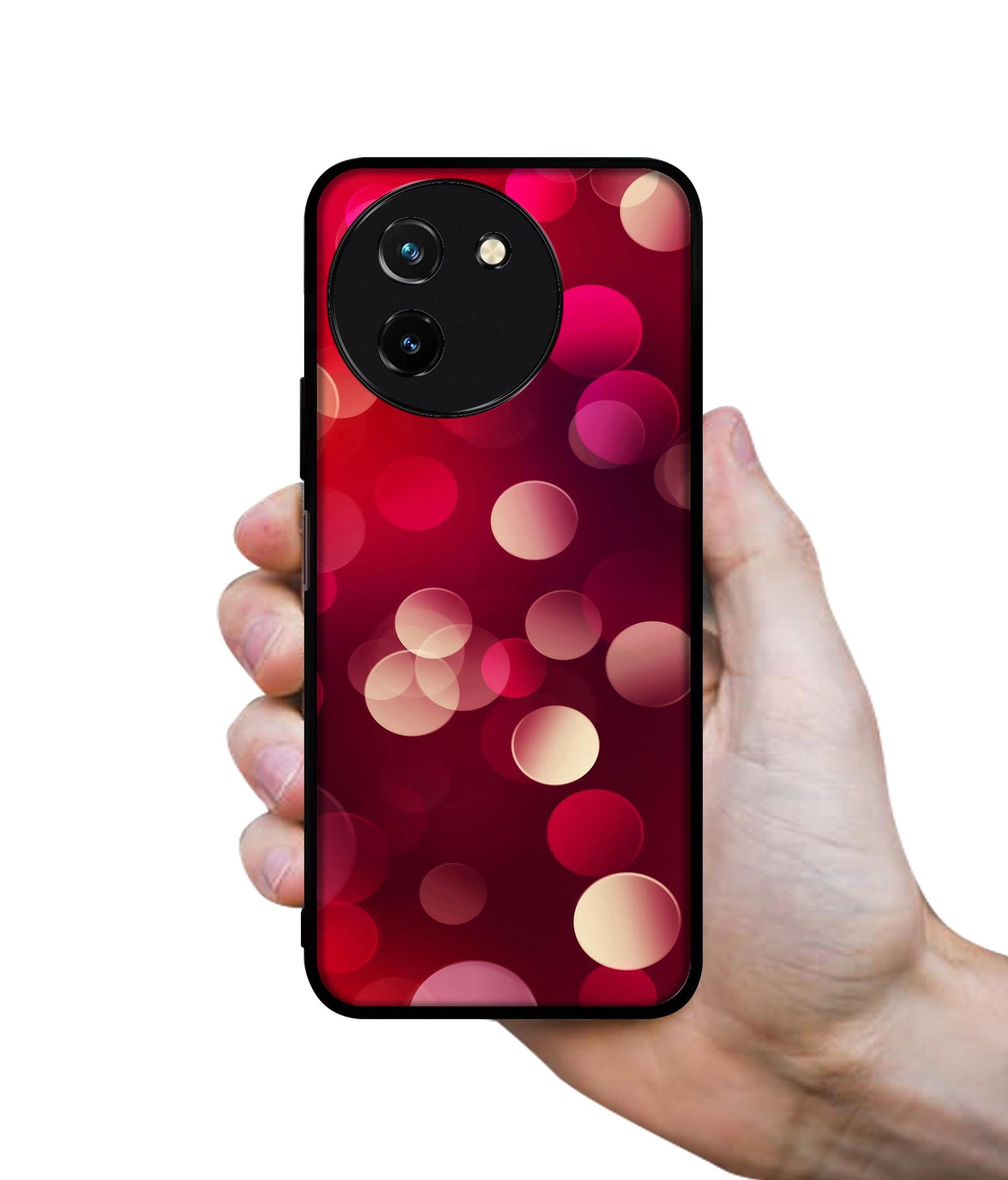 3D Circles Design Designer 2D Printed Back Case Cover for Vivo T3x 5G