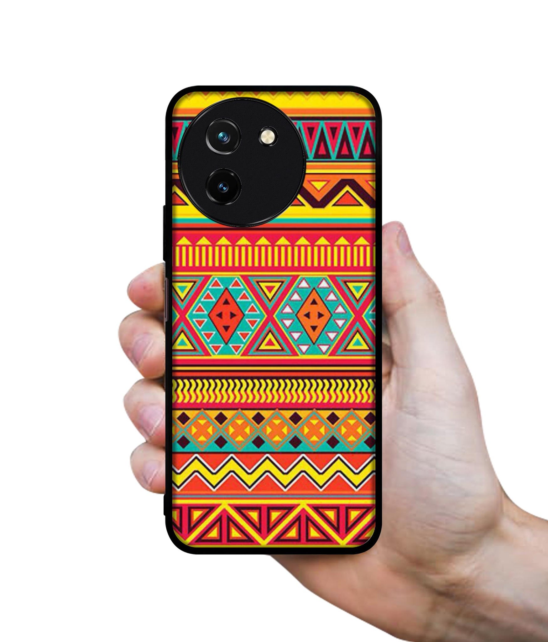 Artistic Rangoli Design Designer 2D Printed Back Case Cover for Vivo T3x 5G