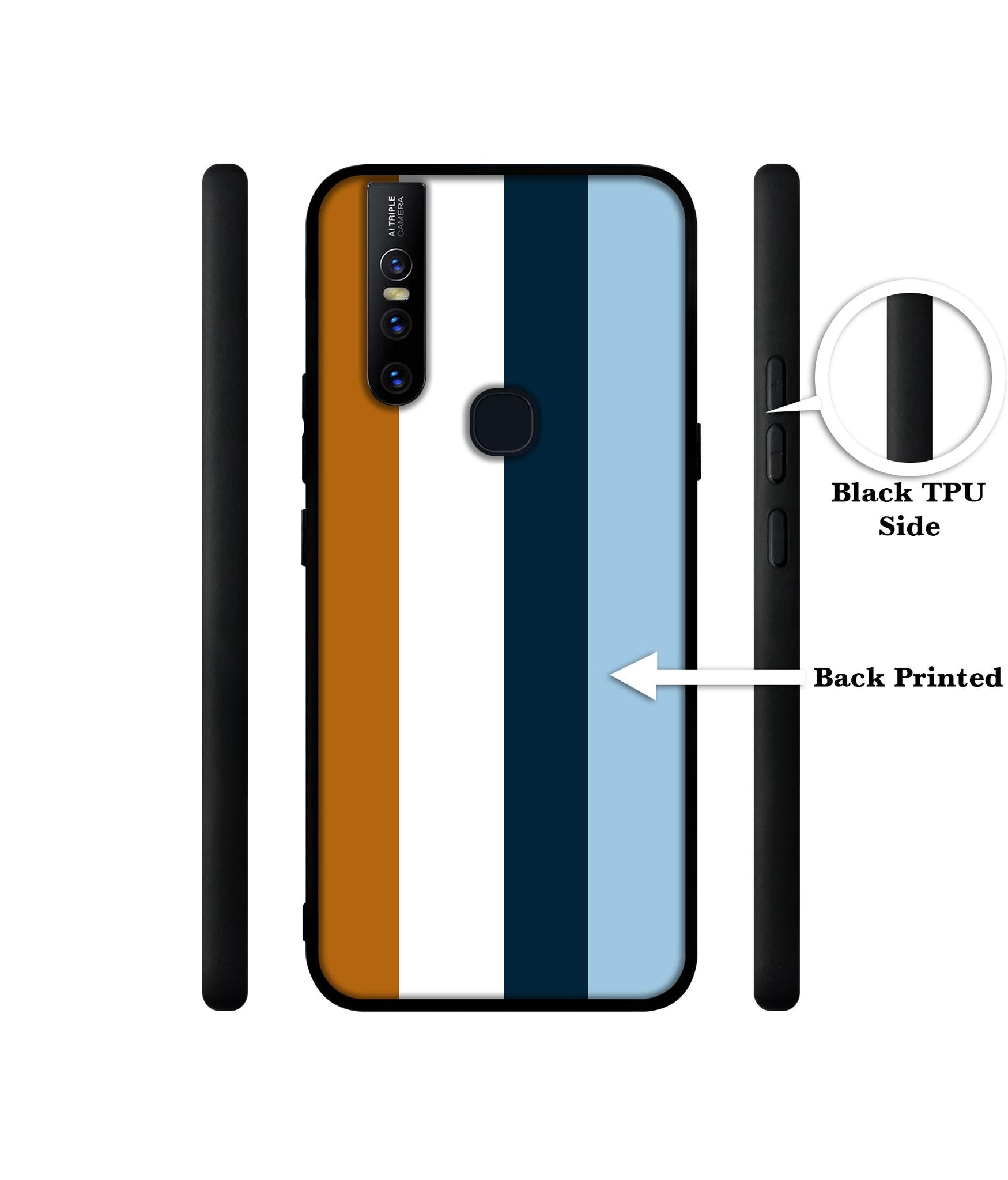 Color Stripes Design Designer 2D Printed Back Case Cover for Vivo V15 4G