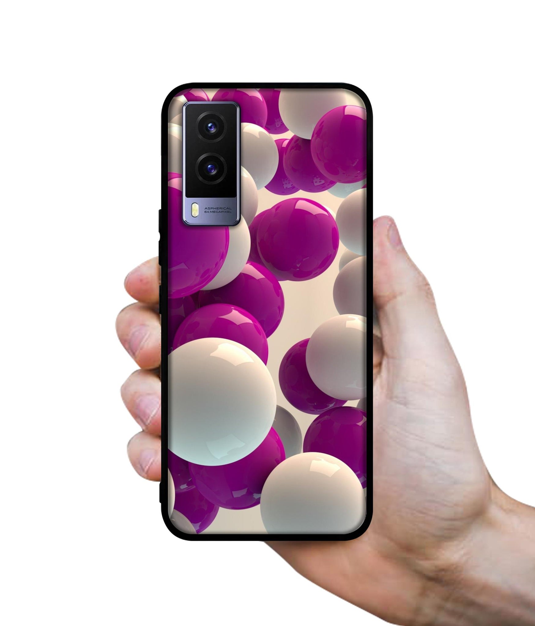 3D Balloons Design Designer 2D Printed Back Case Cover for Vivo V21e 5G