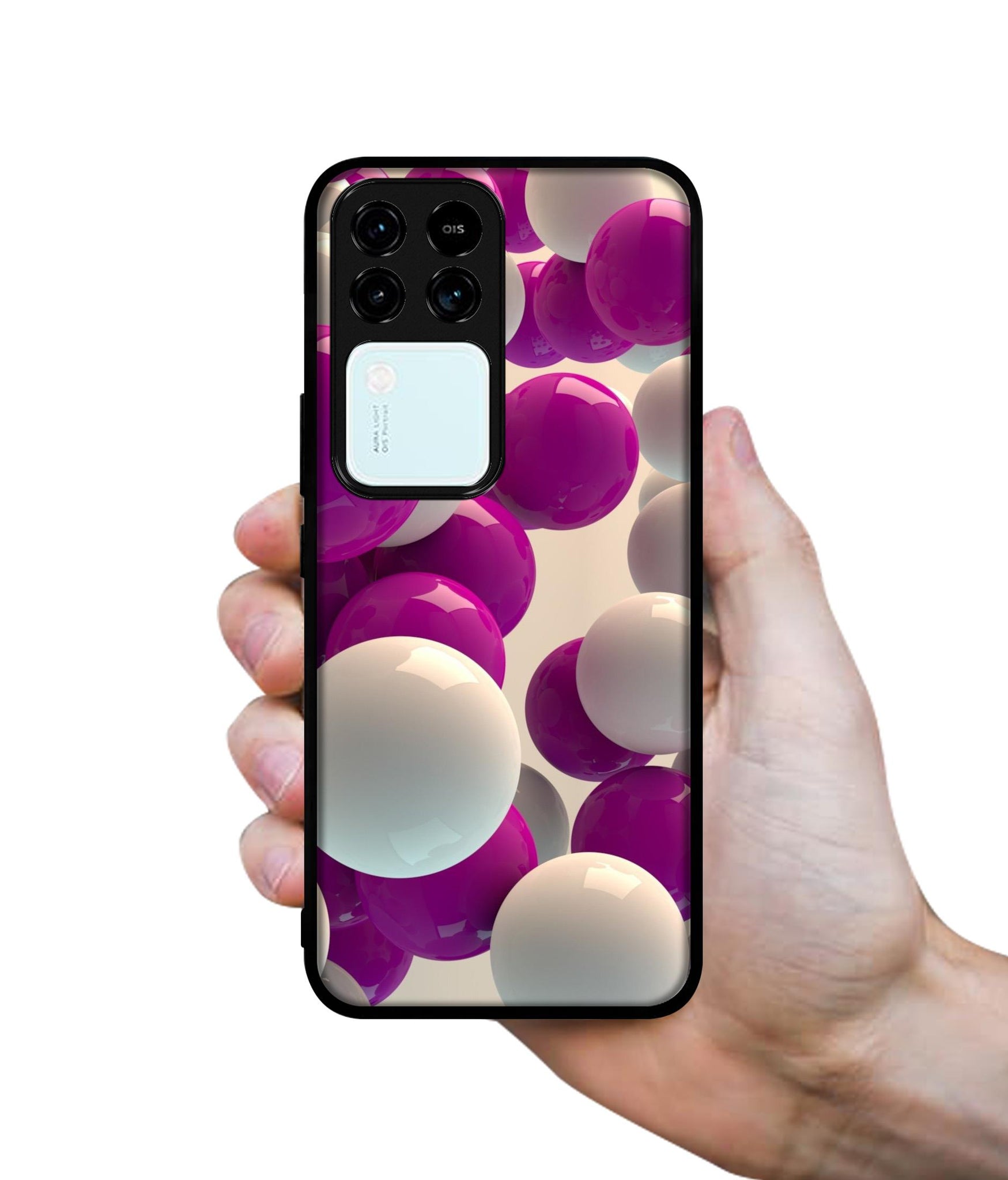 3D Balloons Design Designer 2D Printed Back Case Cover for Vivo V30 5G / S18 5G