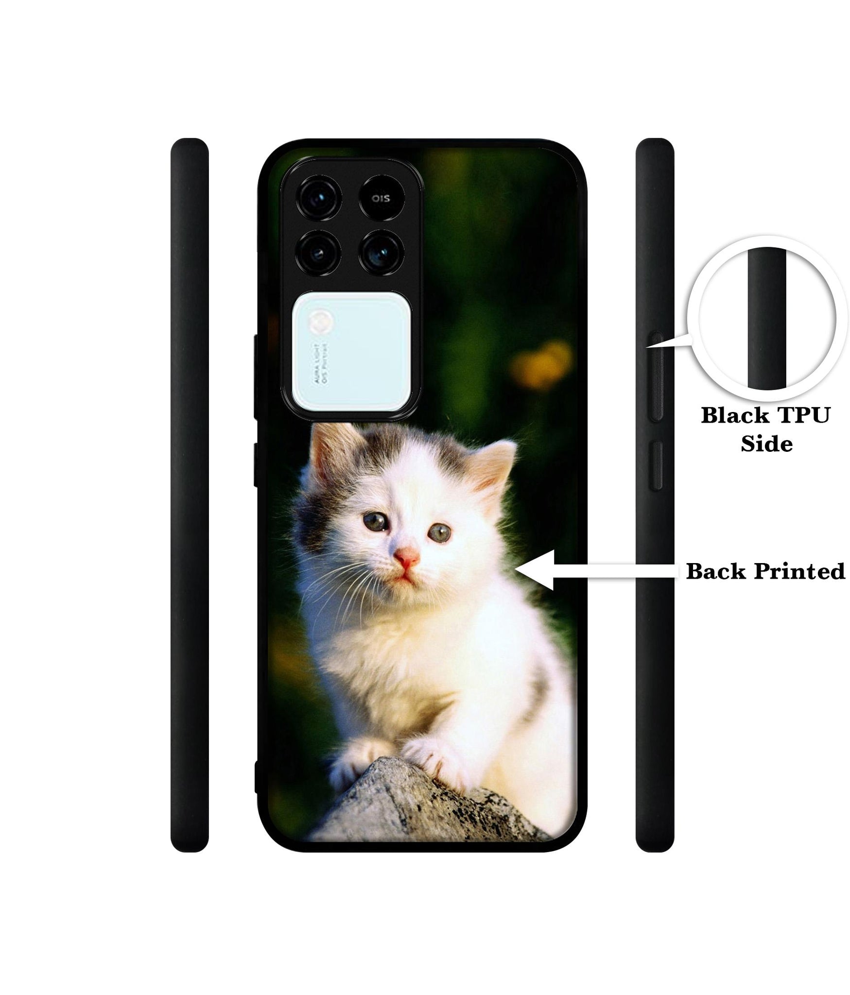 Sweet Cat Design Designer 2D Printed Back Case Cover for Vivo V30 5G / S18 5G