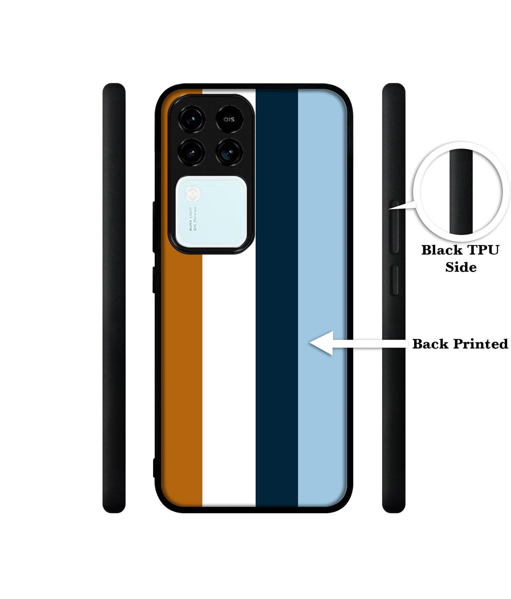 Color Stripes Design Designer 2D Printed Back Case Cover for Vivo V30 5G / S18 5G