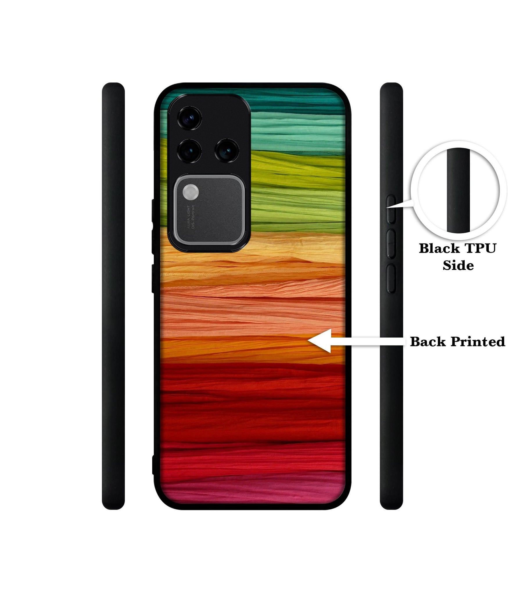 Colorful Thread Design Designer 2D Printed Back Case Cover for Vivo V30 Pro 5G / S18 Pro 5G