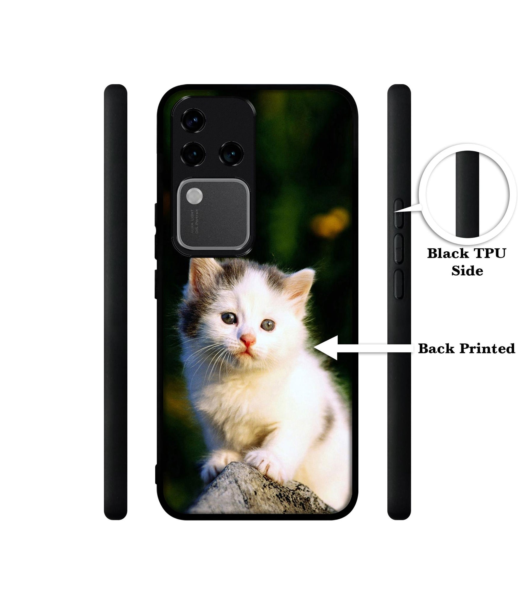 Sweet Cat Design Designer 2D Printed Back Case Cover for Vivo V30 Pro 5G / S18 Pro 5G