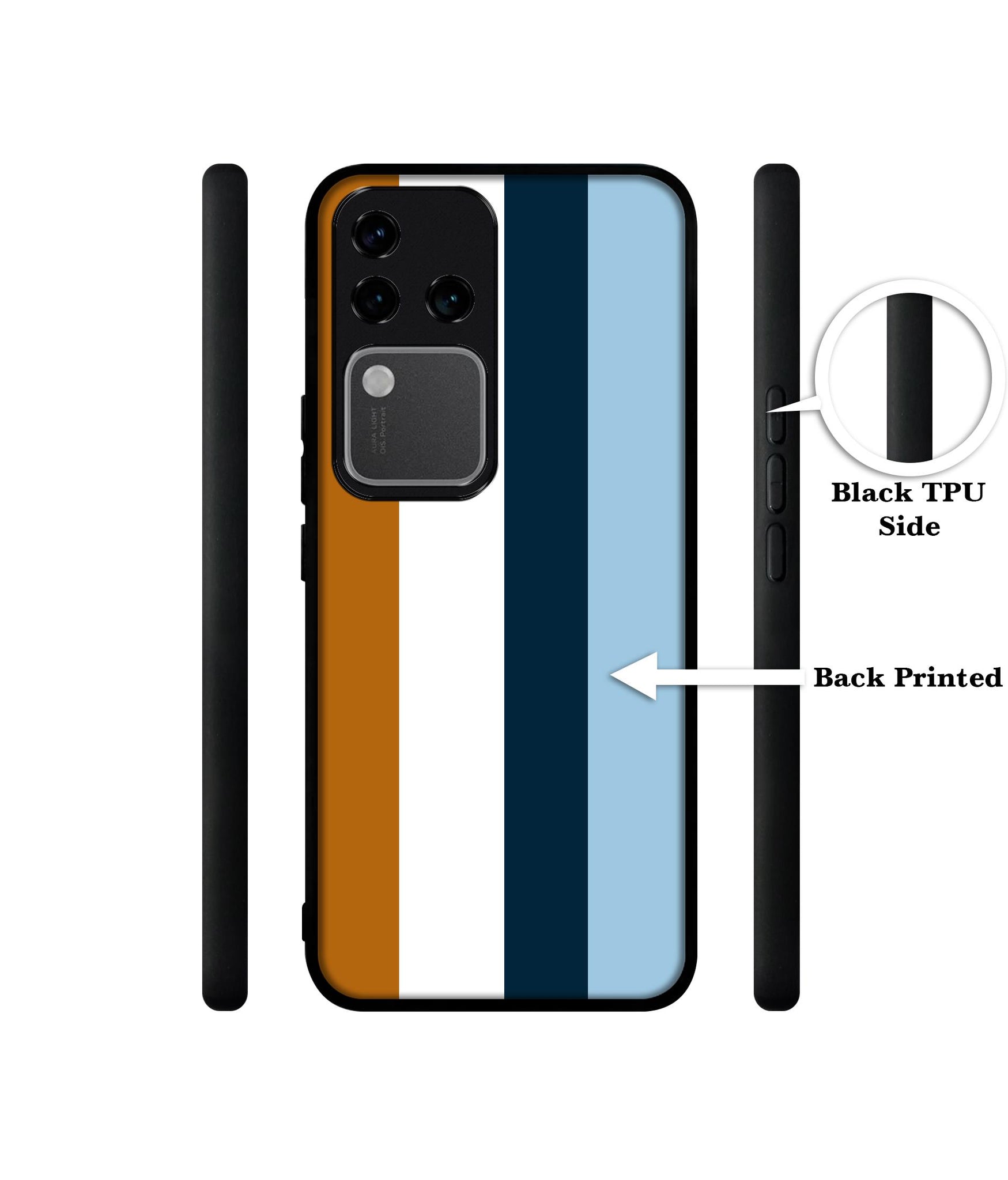 Color Stripes Design Designer 2D Printed Back Case Cover for Vivo V30 Pro 5G / S18 Pro 5G