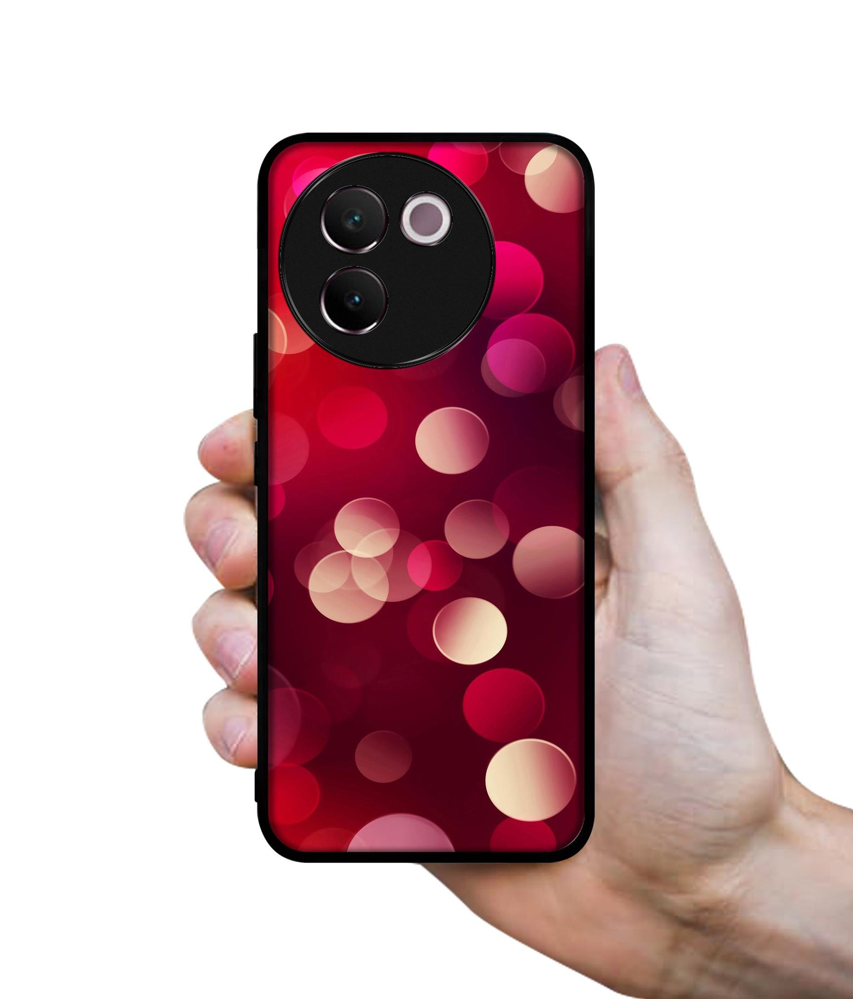 3D Circles Design Designer 2D Printed Back Case Cover for Vivo V30e 5G