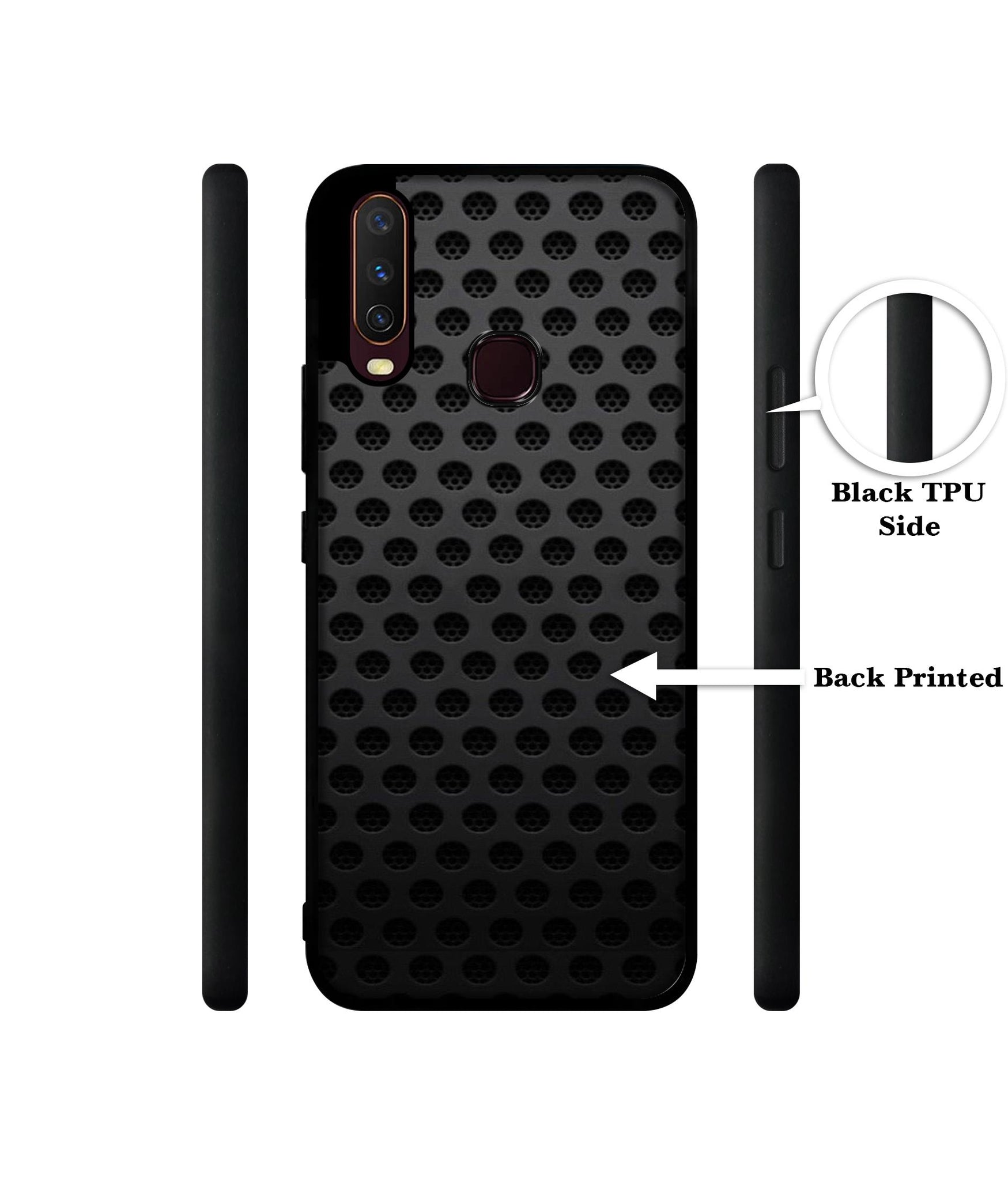 Black Circle Design Designer 2D Printed Back Case Cover for Vivo Y17 / Y12 / Y15