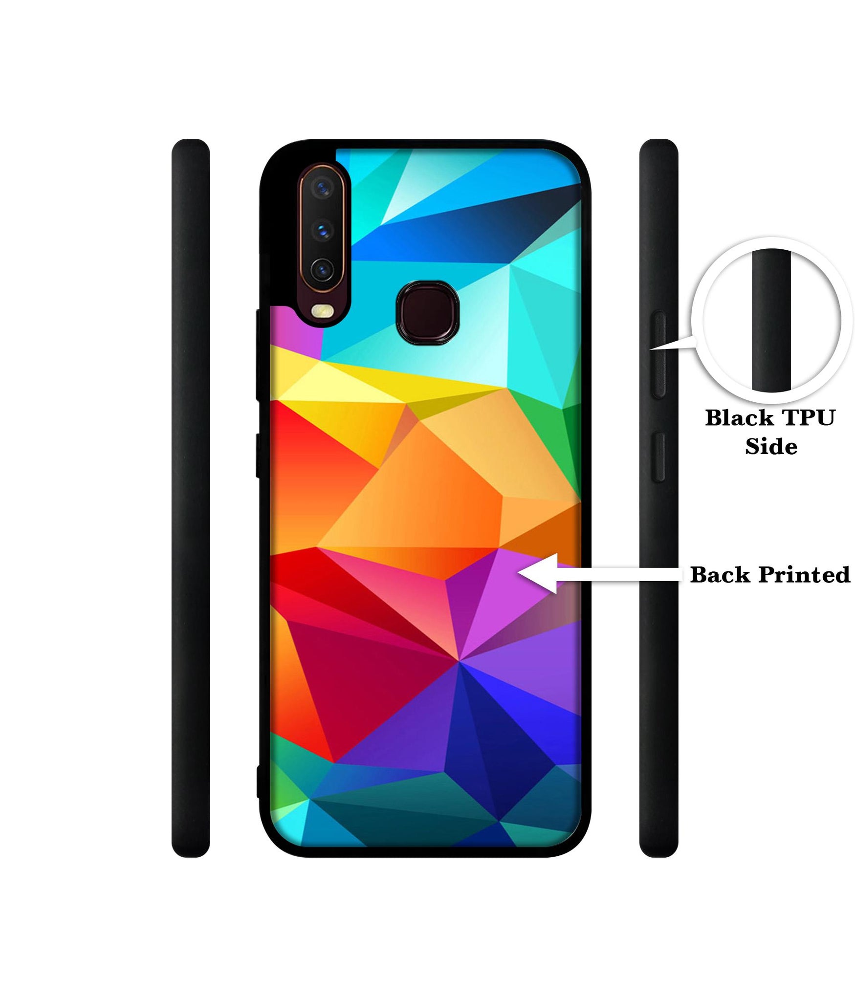 Colorful Pattern Design Designer 2D Printed Back Case Cover for Vivo Y17 / Y12 / Y15