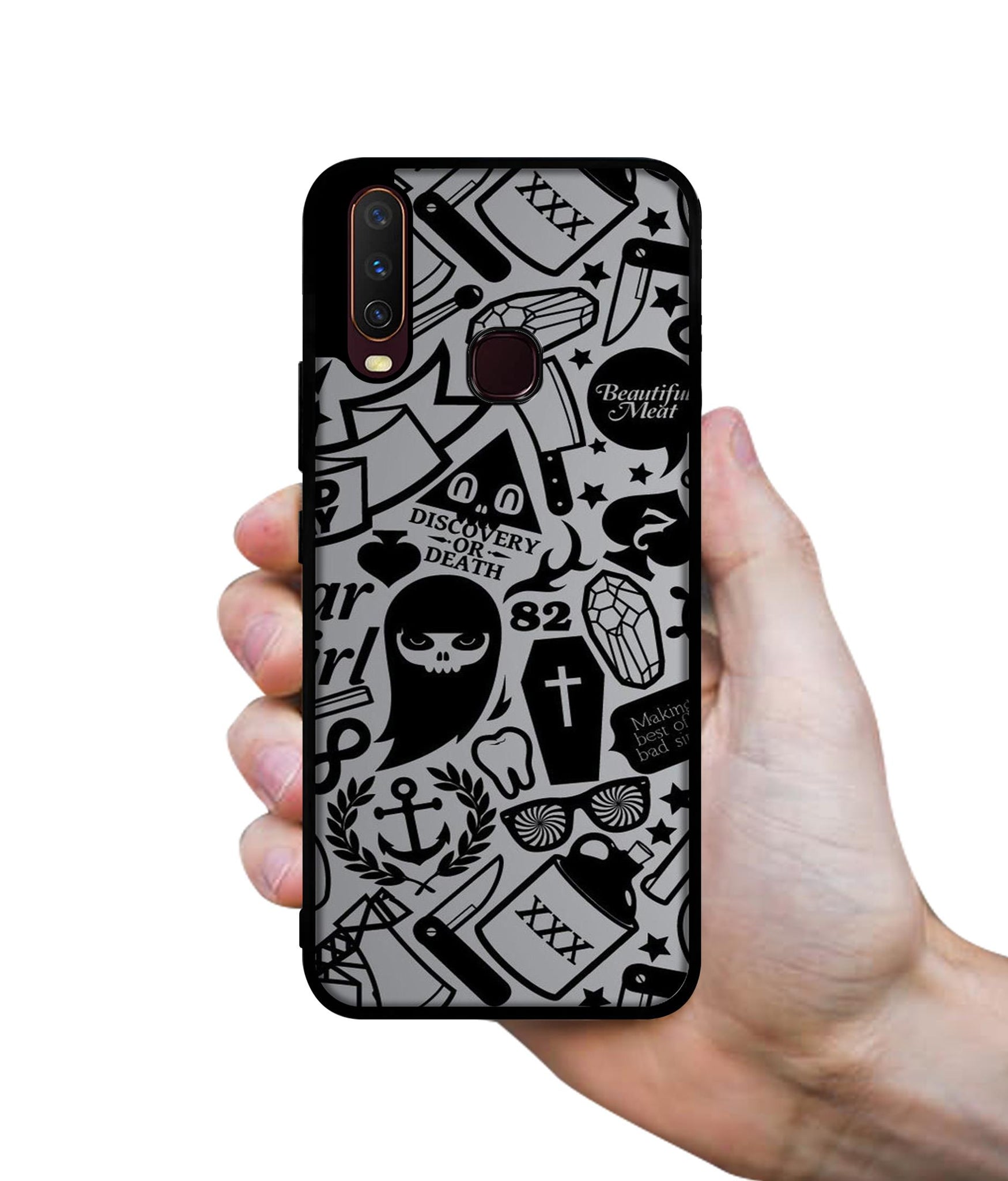 Discover Or Death Design Designer 2D Printed Back Case Cover for Vivo Y17 / Y12 / Y15