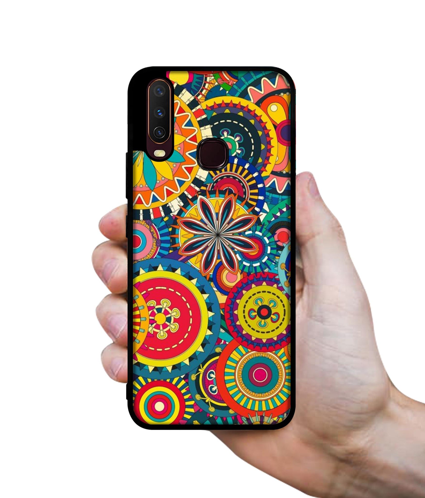 Ring Pattern Print Design Designer 2D Printed Back Case Cover for Vivo Y17 / Y12 / Y15
