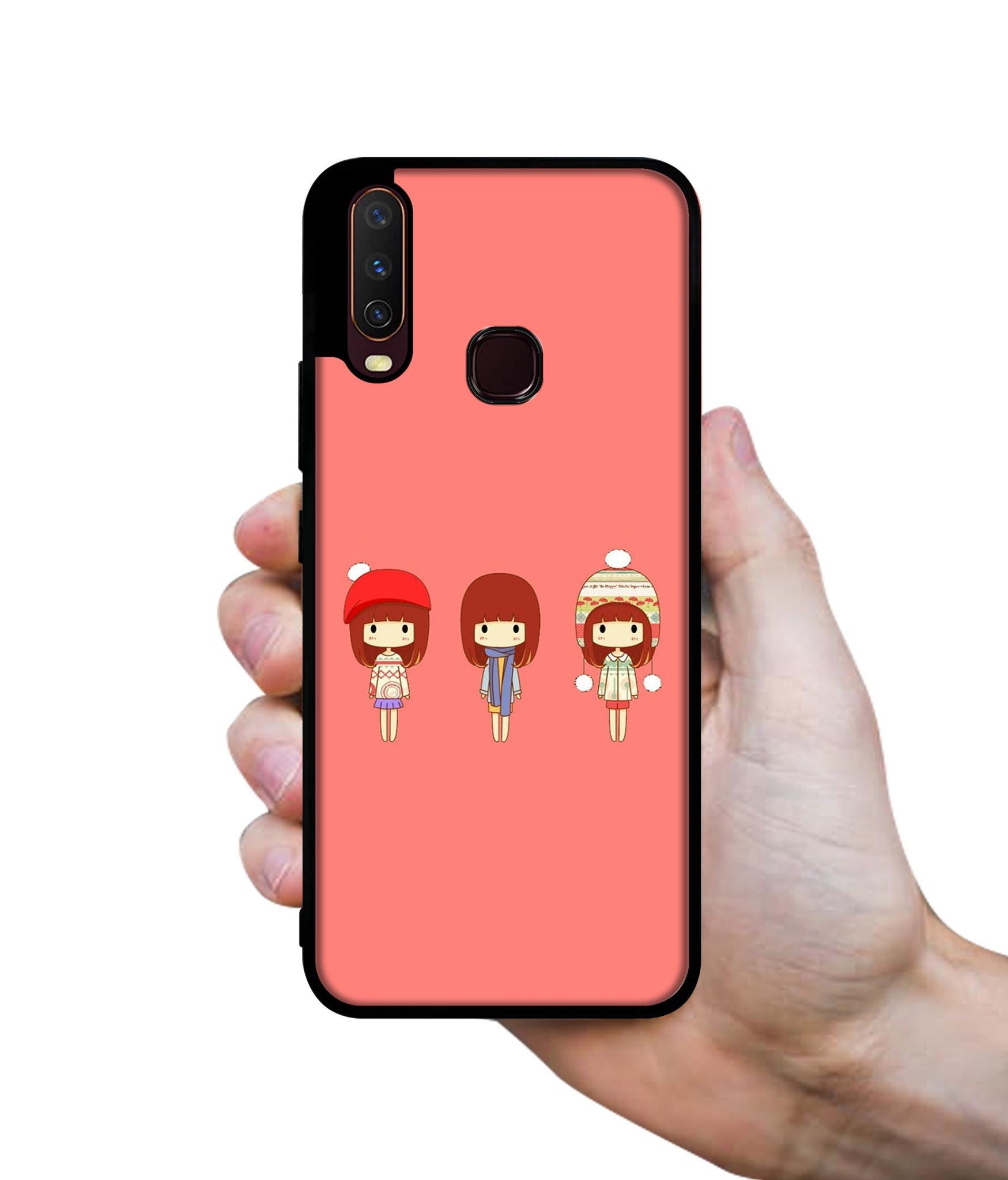 Cute Girls Design Designer 2D Printed Back Case Cover for Vivo Y17 / Y12 / Y15